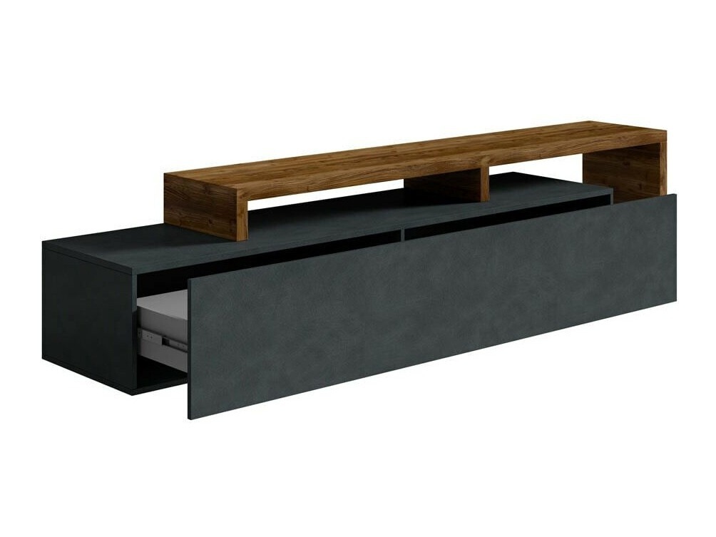 TV-Möbel Lutiva 103 (Matera grau + Fichte dunkel)