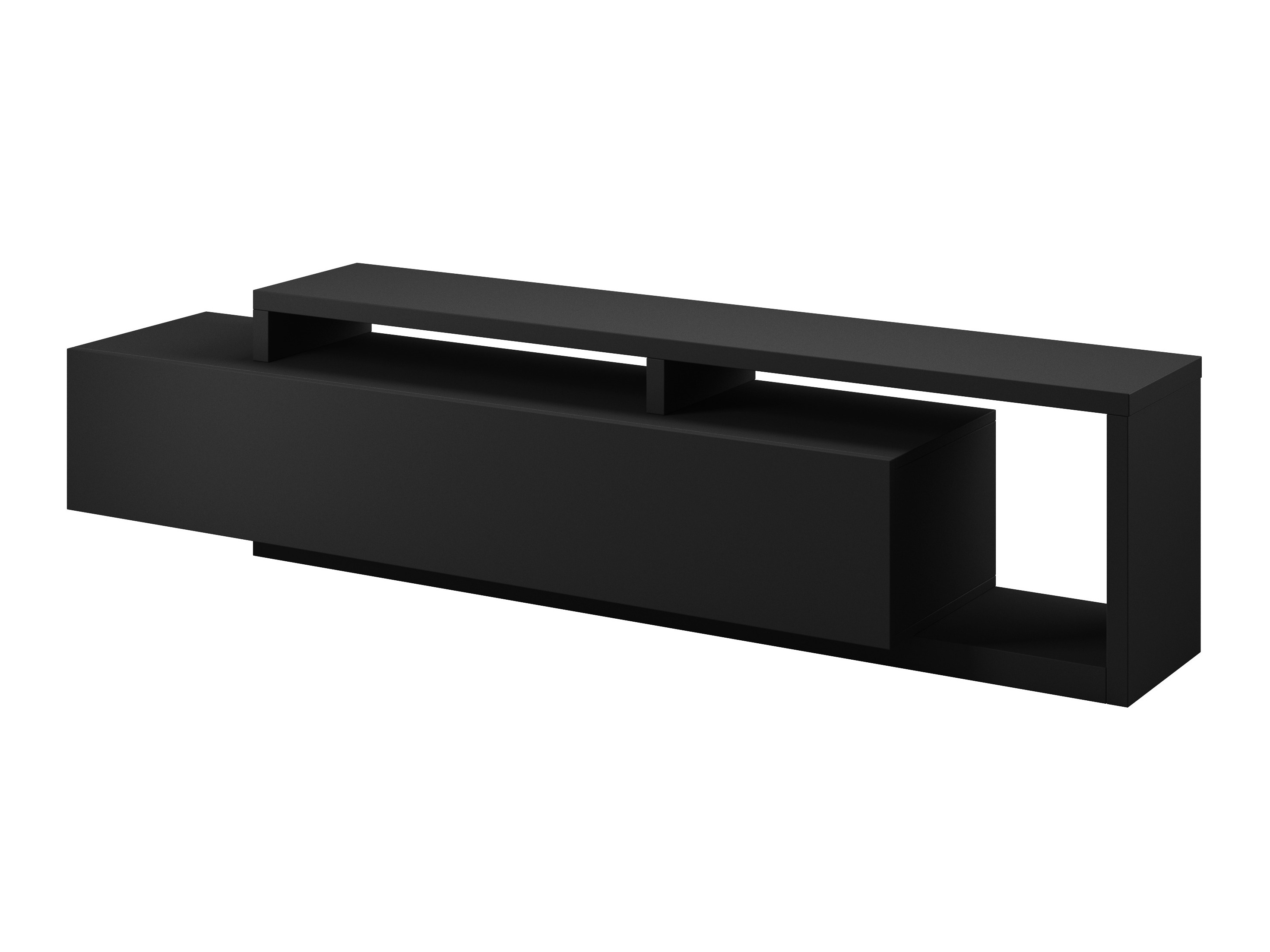 TV-Möbel Lutiva 103 (Mattschwarz)