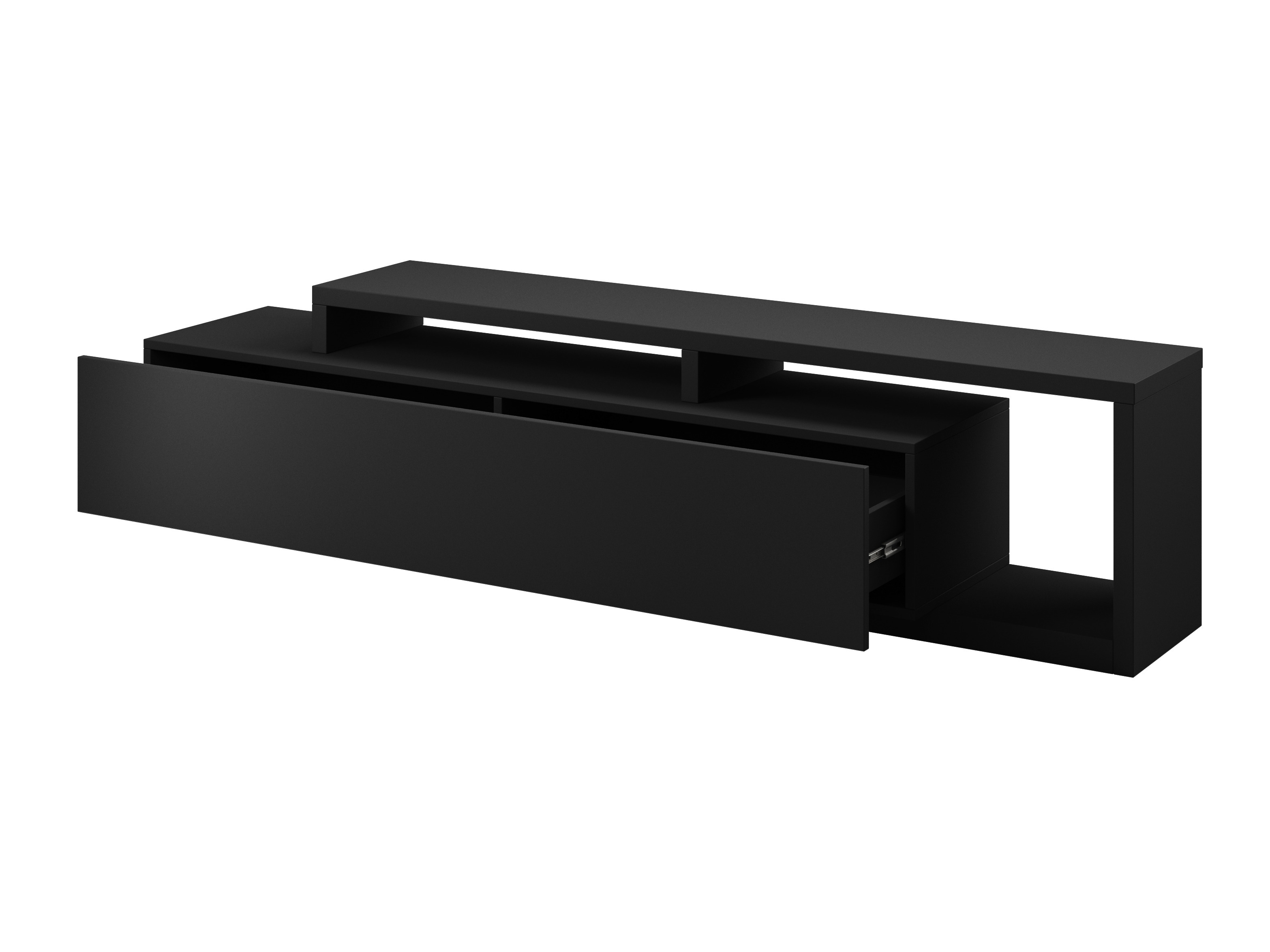 TV-Möbel Lutiva 103 (Mattschwarz)