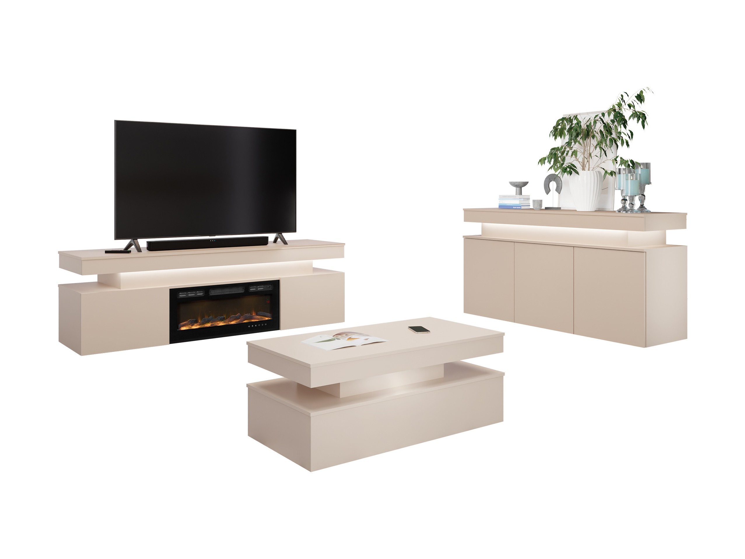 Wohnzimmer-Sets Monfero I (Kaschmir)