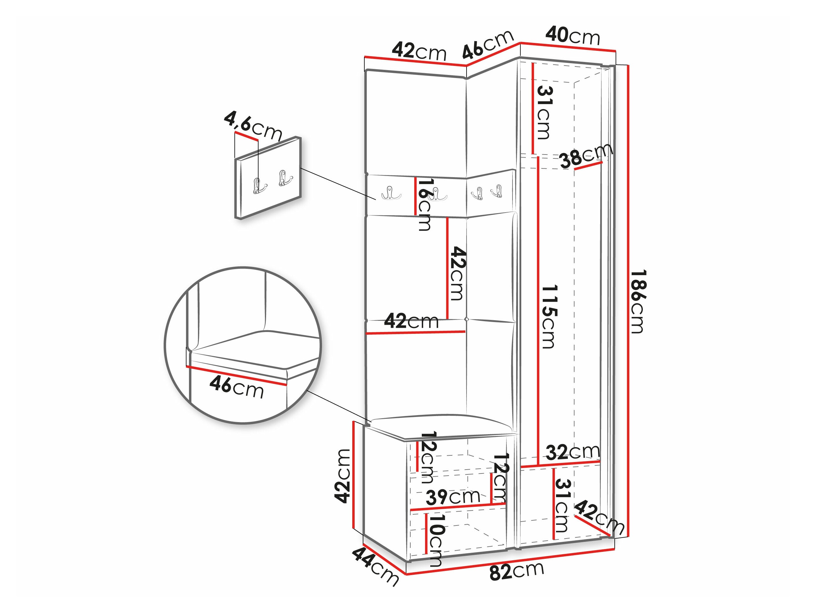 Flurgarnitur Pinis XXV (Weiß)