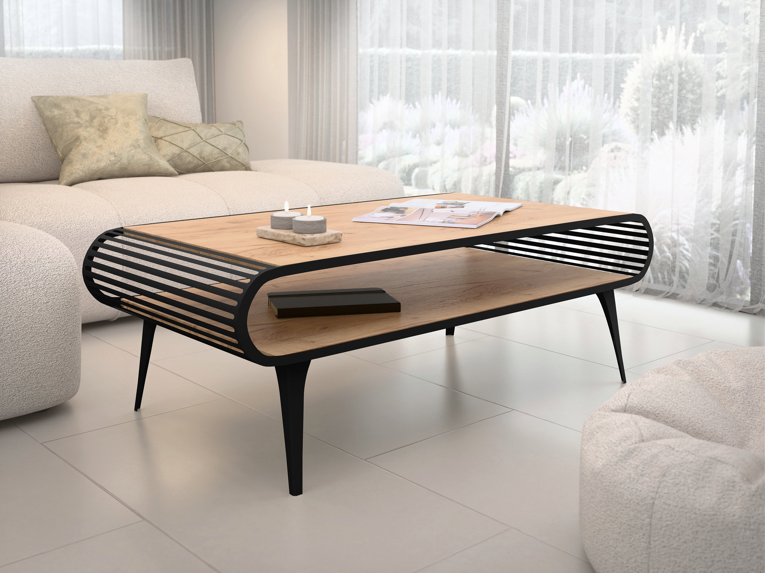 Couchtisch Oswego 161 (Craft goldene Eichenholzoptik)
