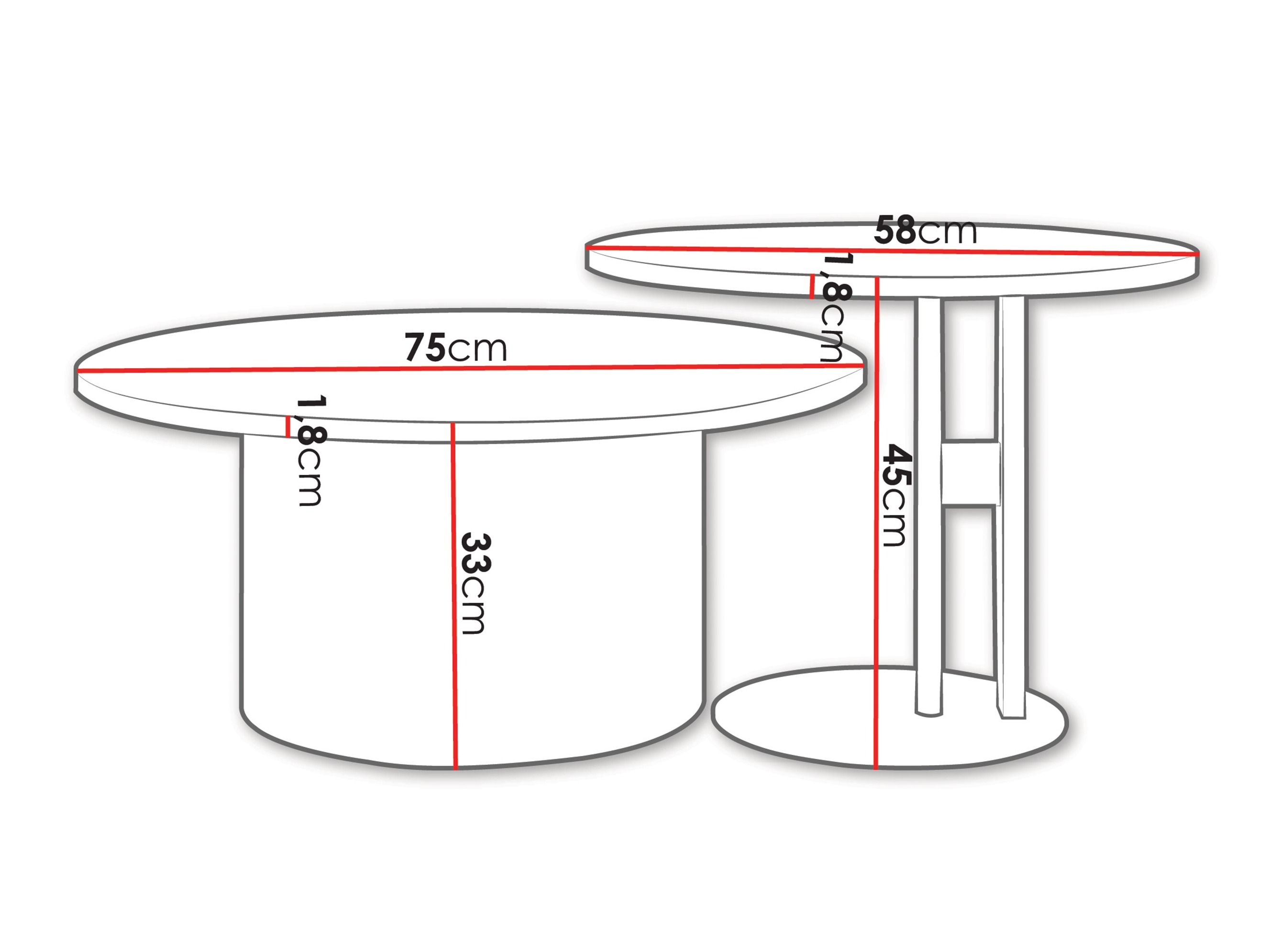 Couchtischset Oswego 159 (Weiß)