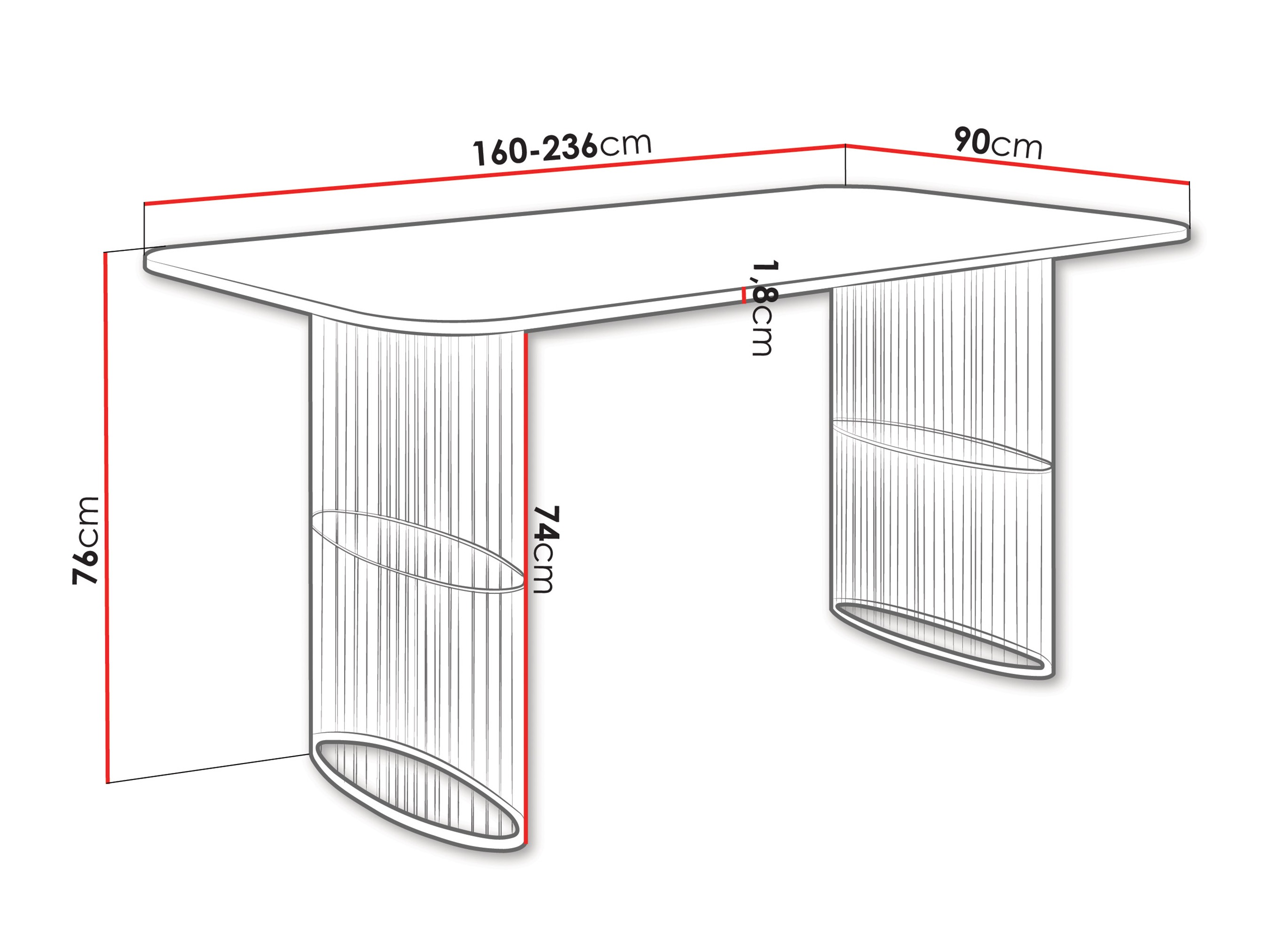 Tisch Oswego 164 (Weißer Marmor)