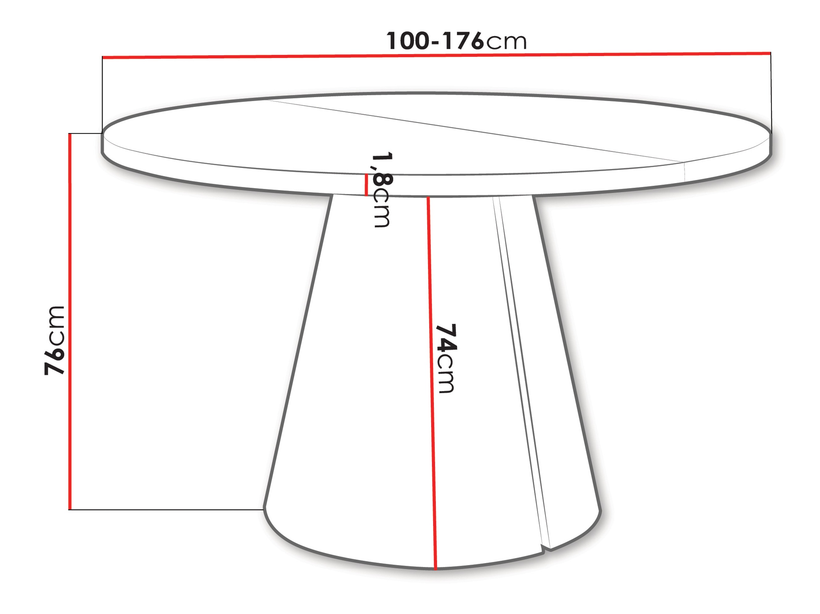 Tisch Oswego 166 (Kaschmir)