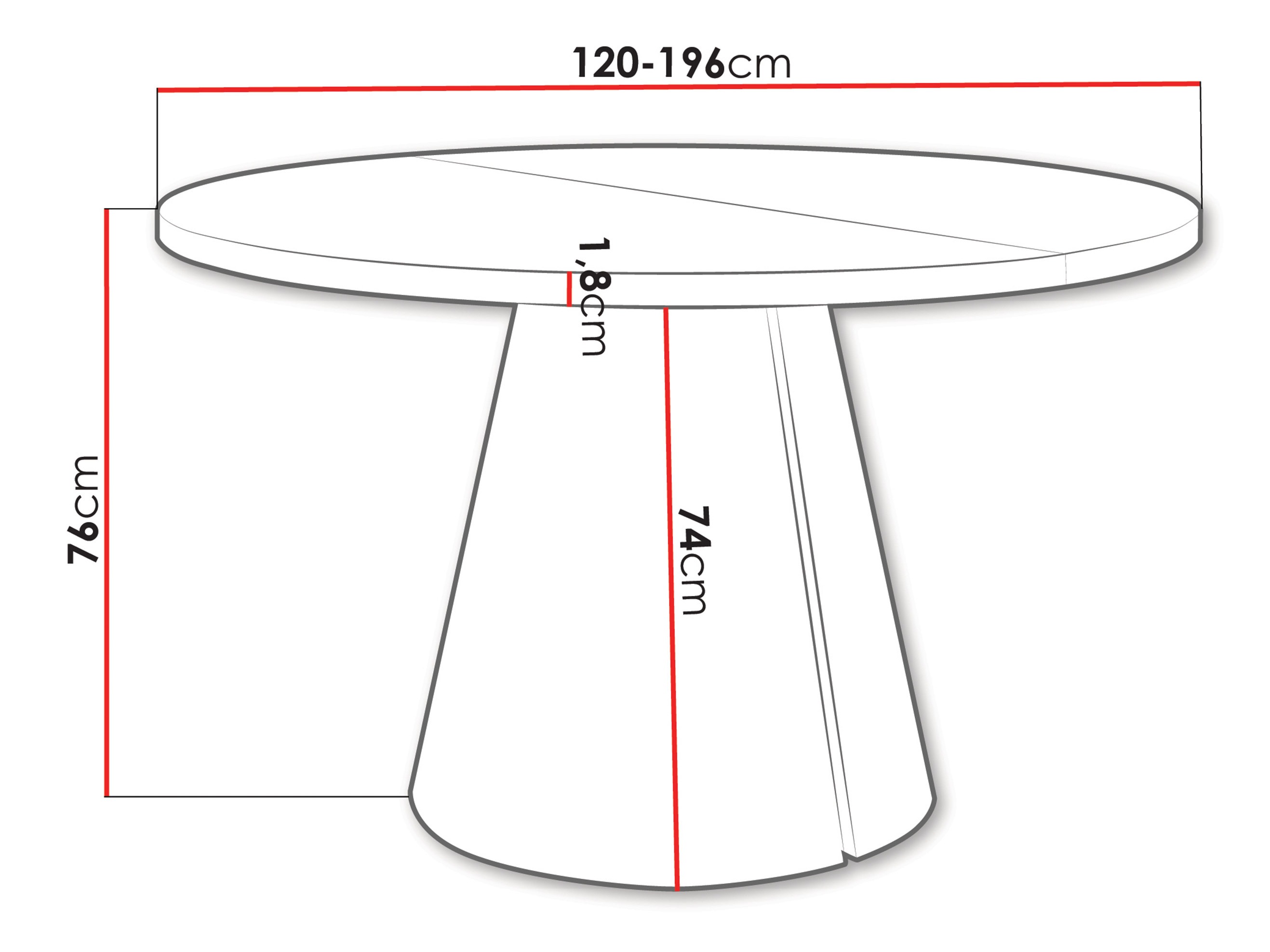 Tisch Oswego 167 (Schwarzer Marmor)