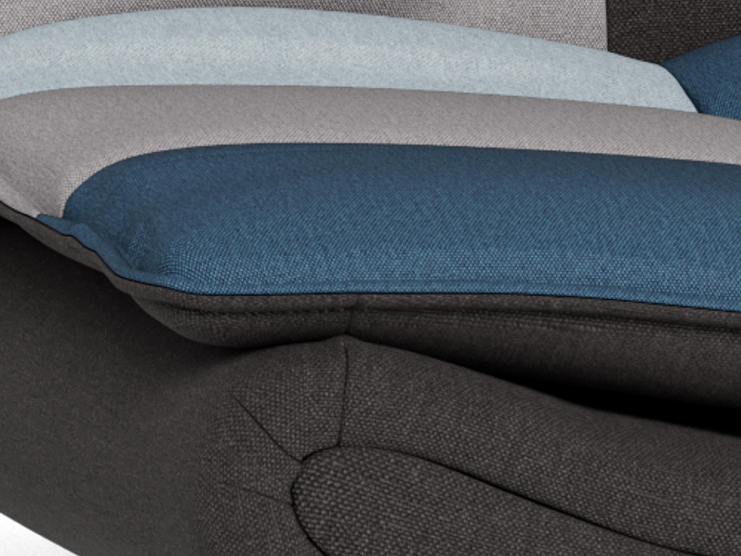 Schlafsofa Norsica 228 (Grau + Blau)