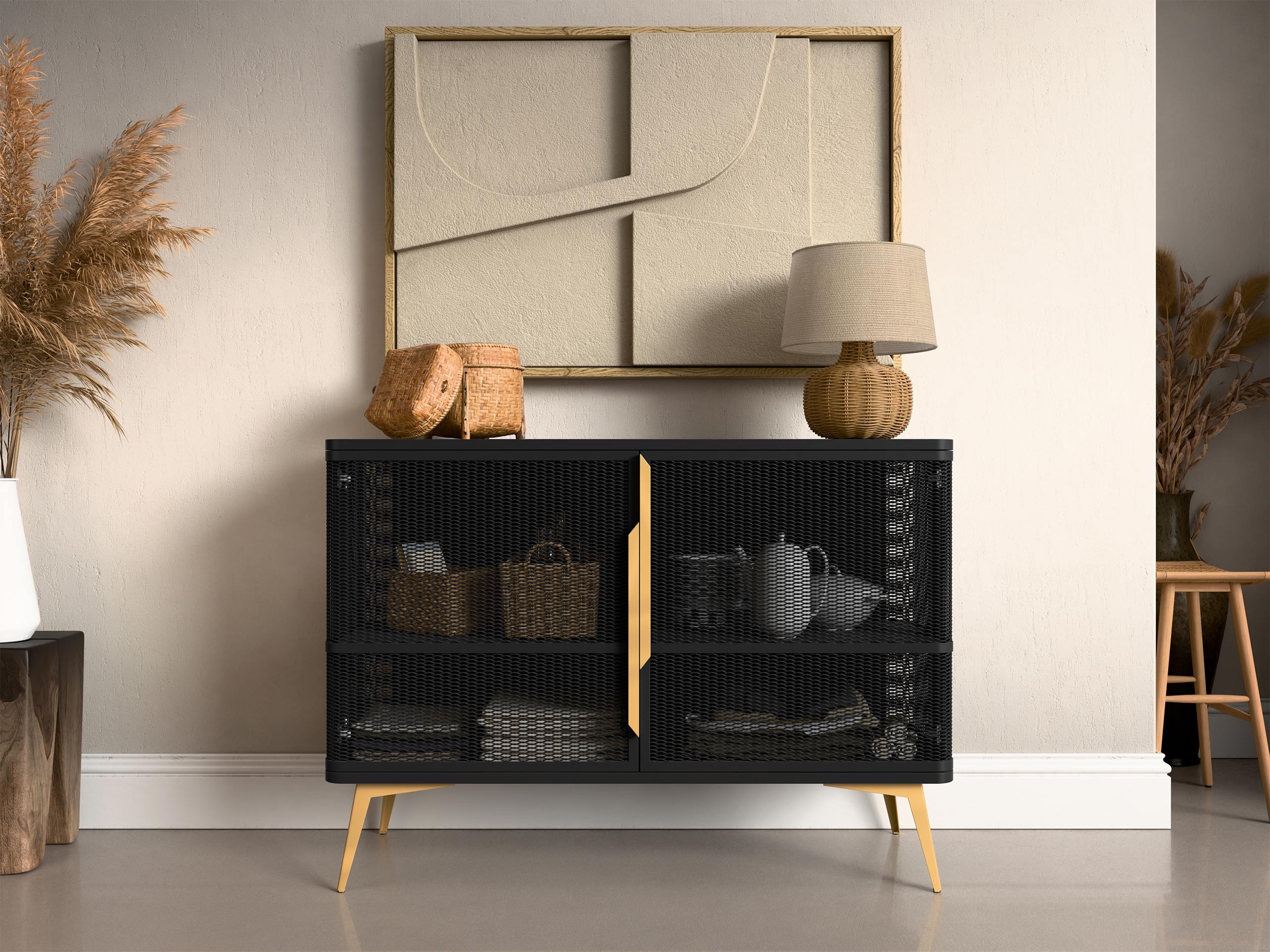 Sideboard Camfelo 100 (Schwarz)