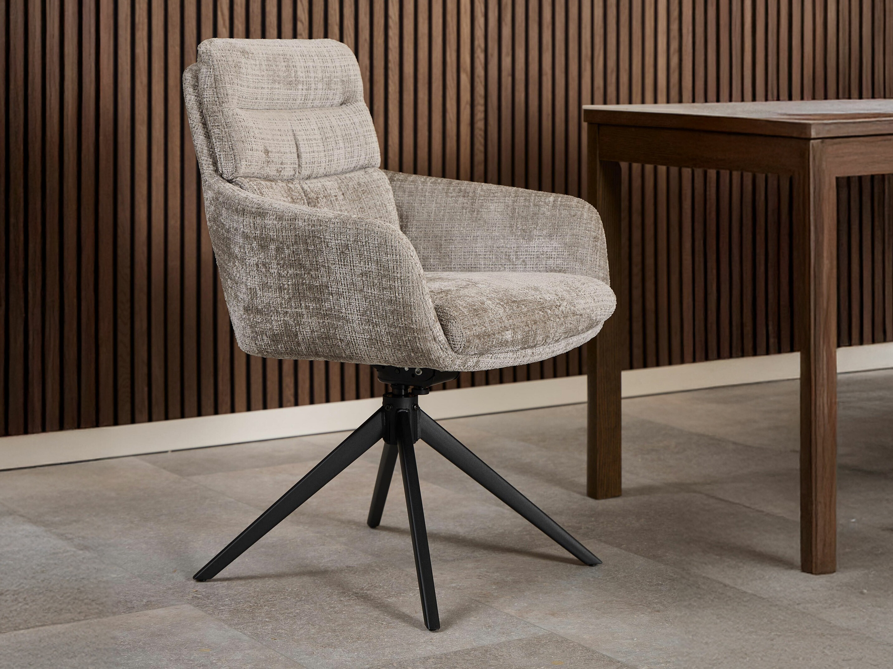 Stuhl Norsica 1034 (Schwarz + Grau)