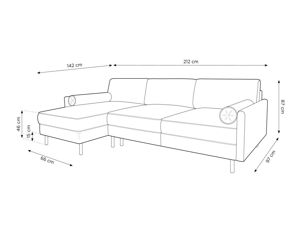 Ecksofa Beckley 337 (Bluvel 22)