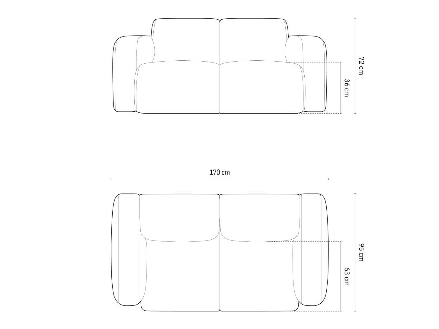 Sofa Romtoru 100 (Baloo 2088)