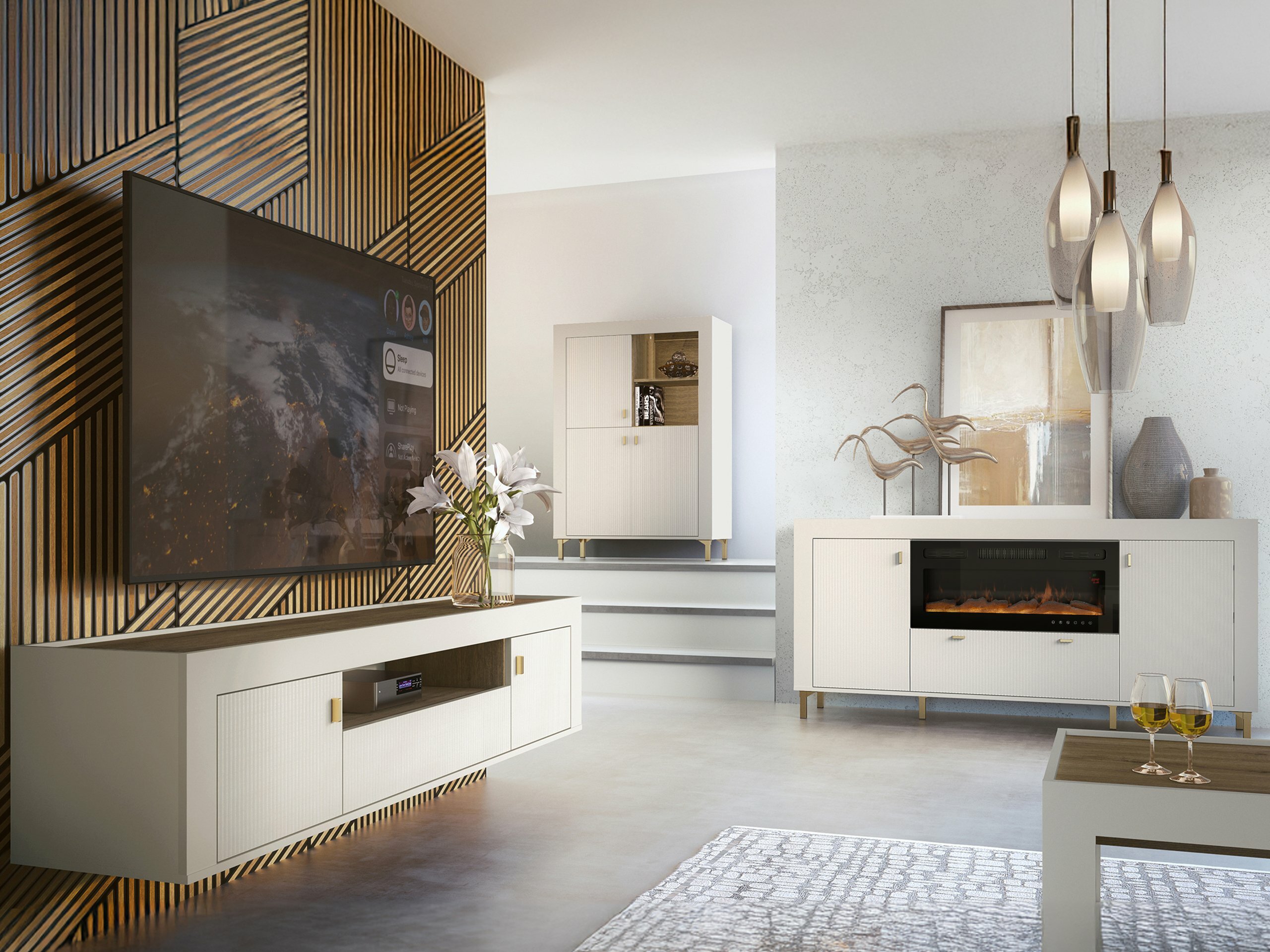 Wohnzimmer-Sets Mormavu 115 (Kaschmir)