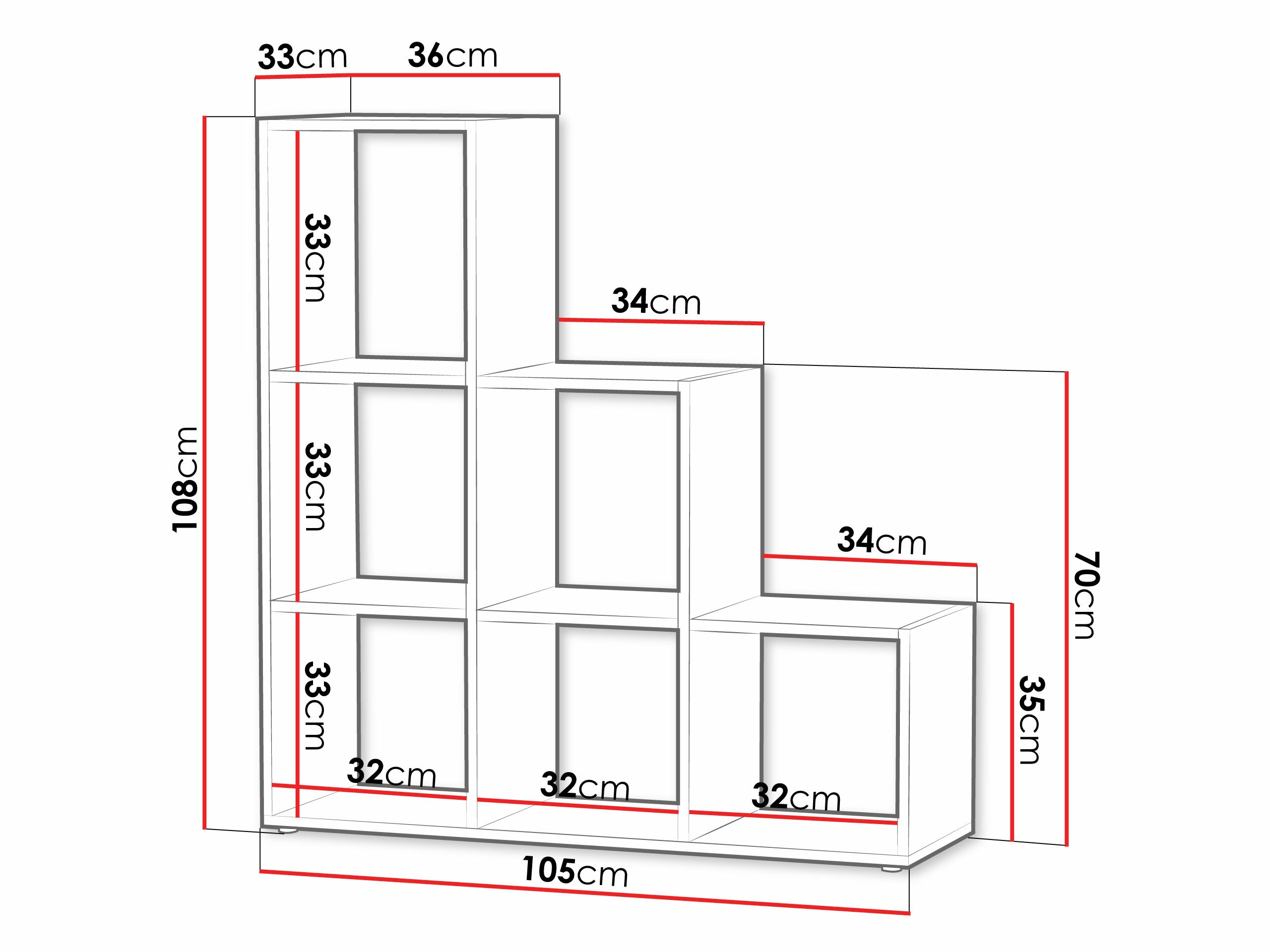Regal Lexicon (Sonoma Eichenholzoptik)