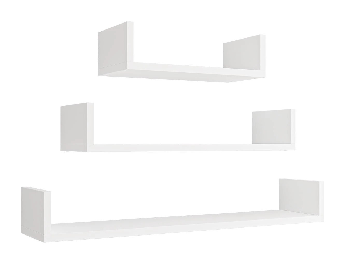 Set mit Hängeregalen Lexicon (Weiß)