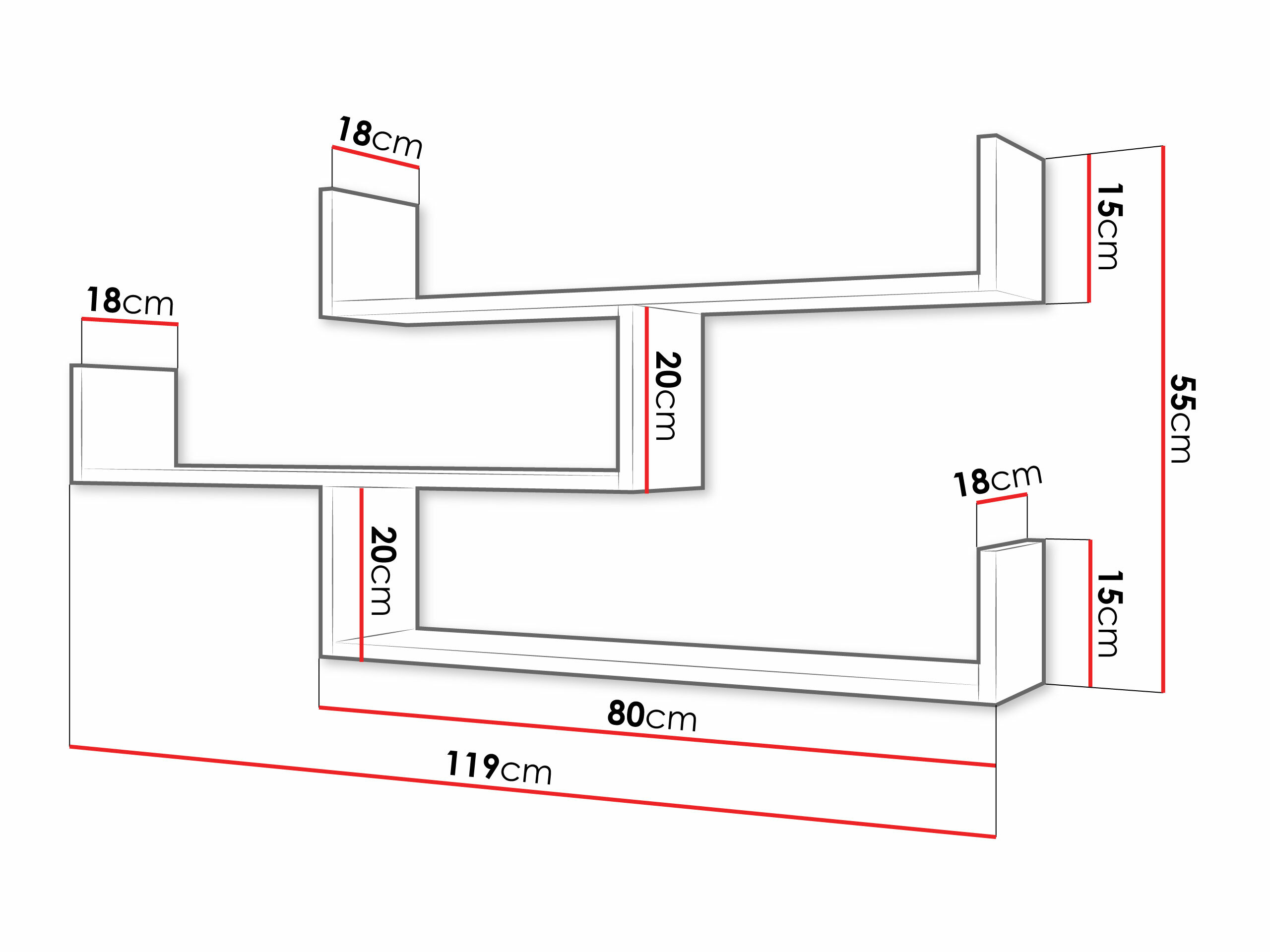 Wandregal Lexicon I (Graphit)