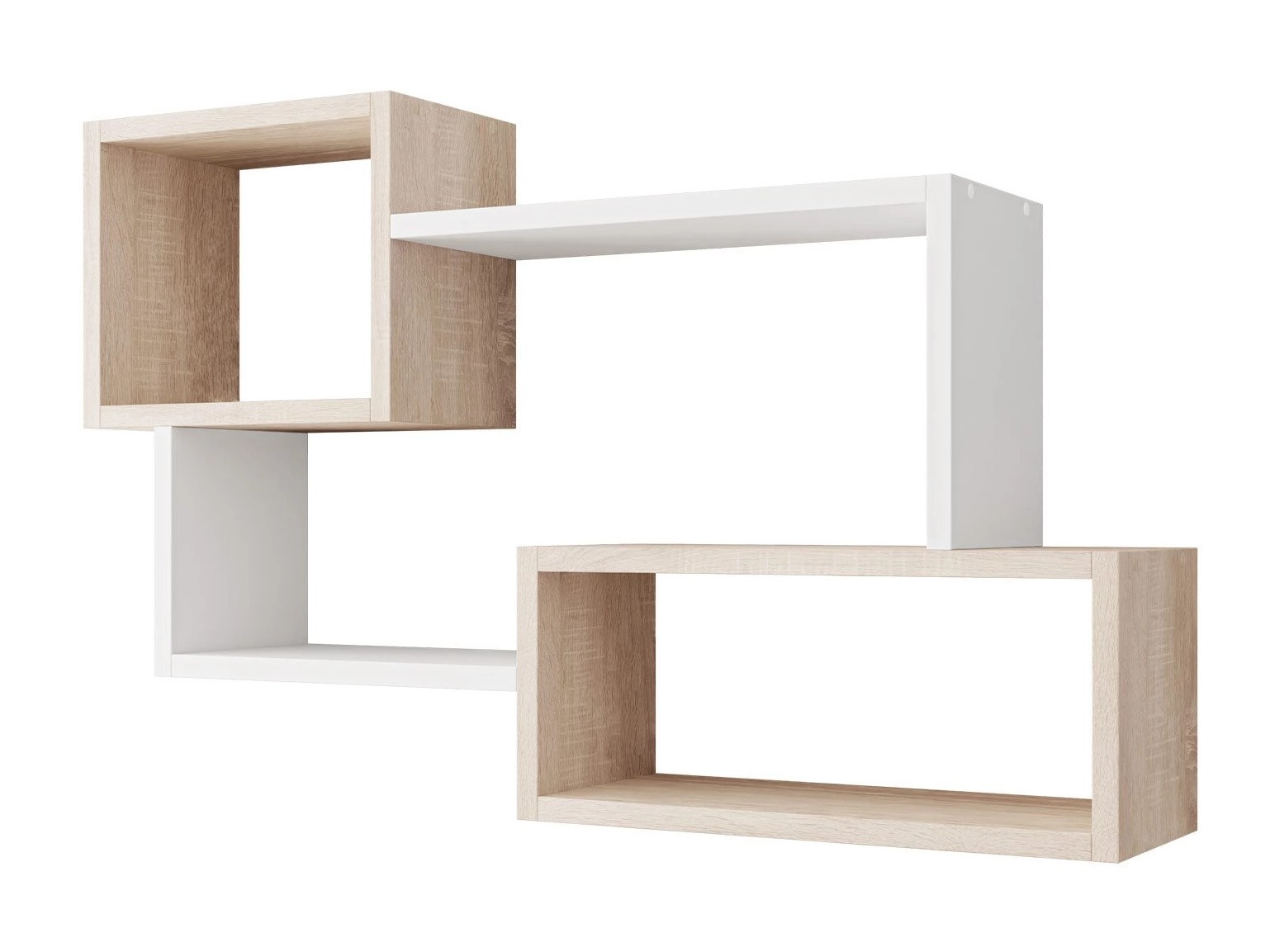 Wandregal Lexicon II (Sonoma Eichenholzoptik + Weiß)