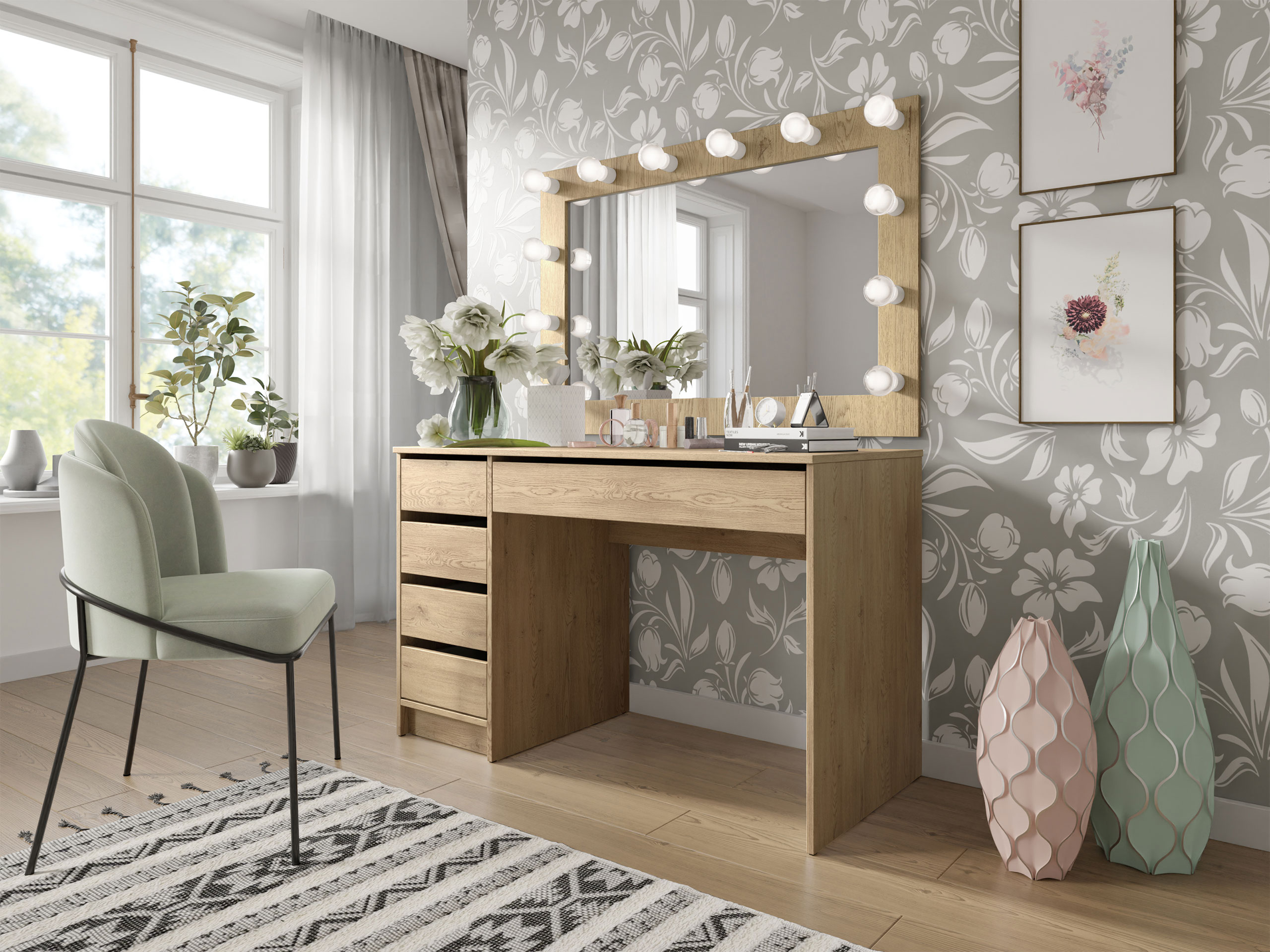 Bürotisch Comfivo Terros I (Eichenholzoptik)