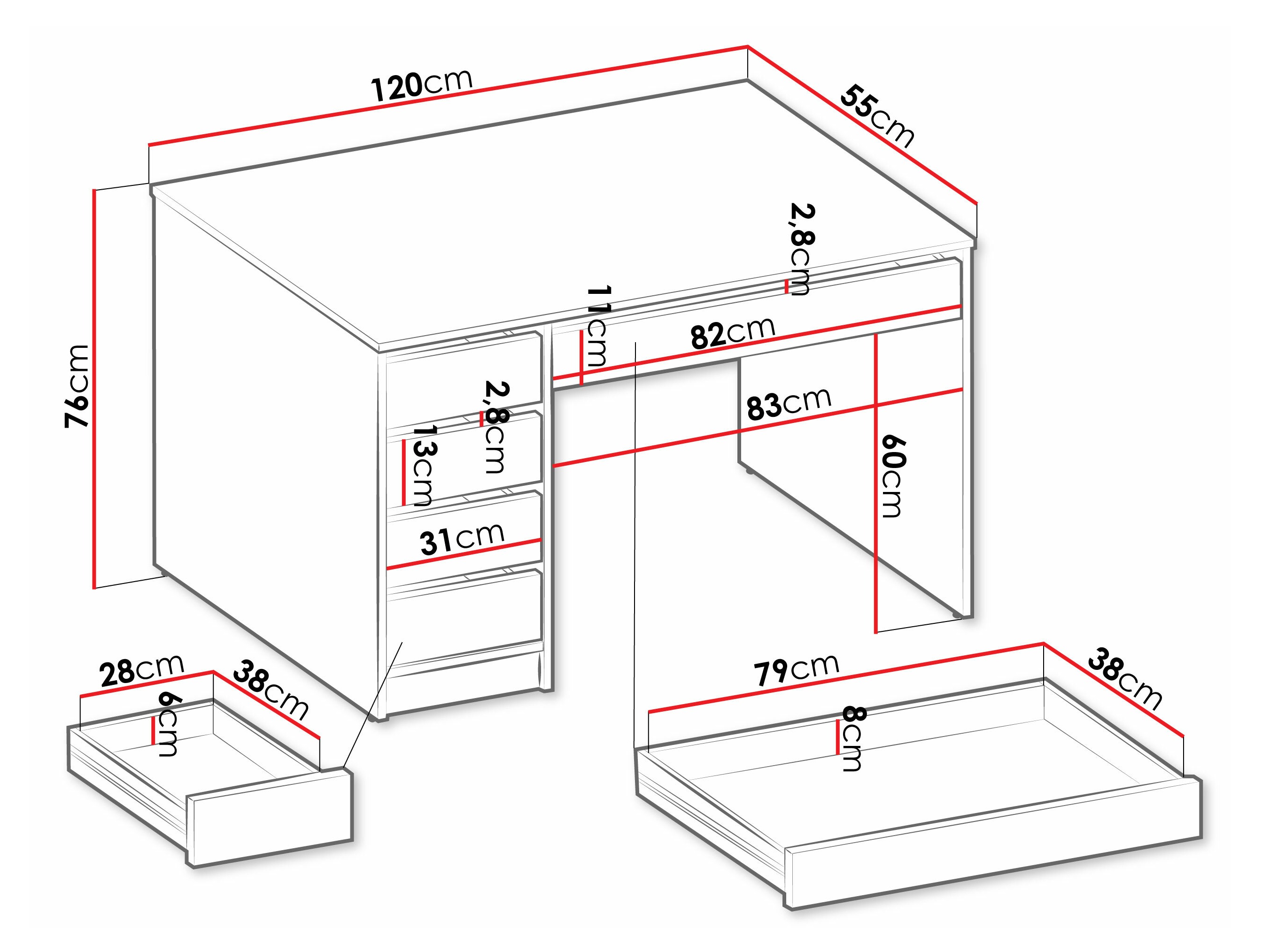 Bürotisch Comfivo Terros I (Weiß + Weiß glänzend)