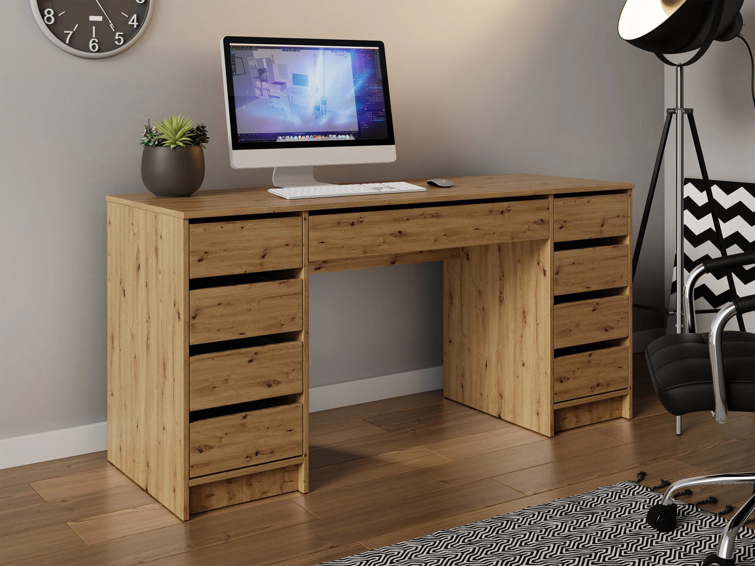 Bürotisch Comfivo Terros II (Artisan Eichenholzoptik)