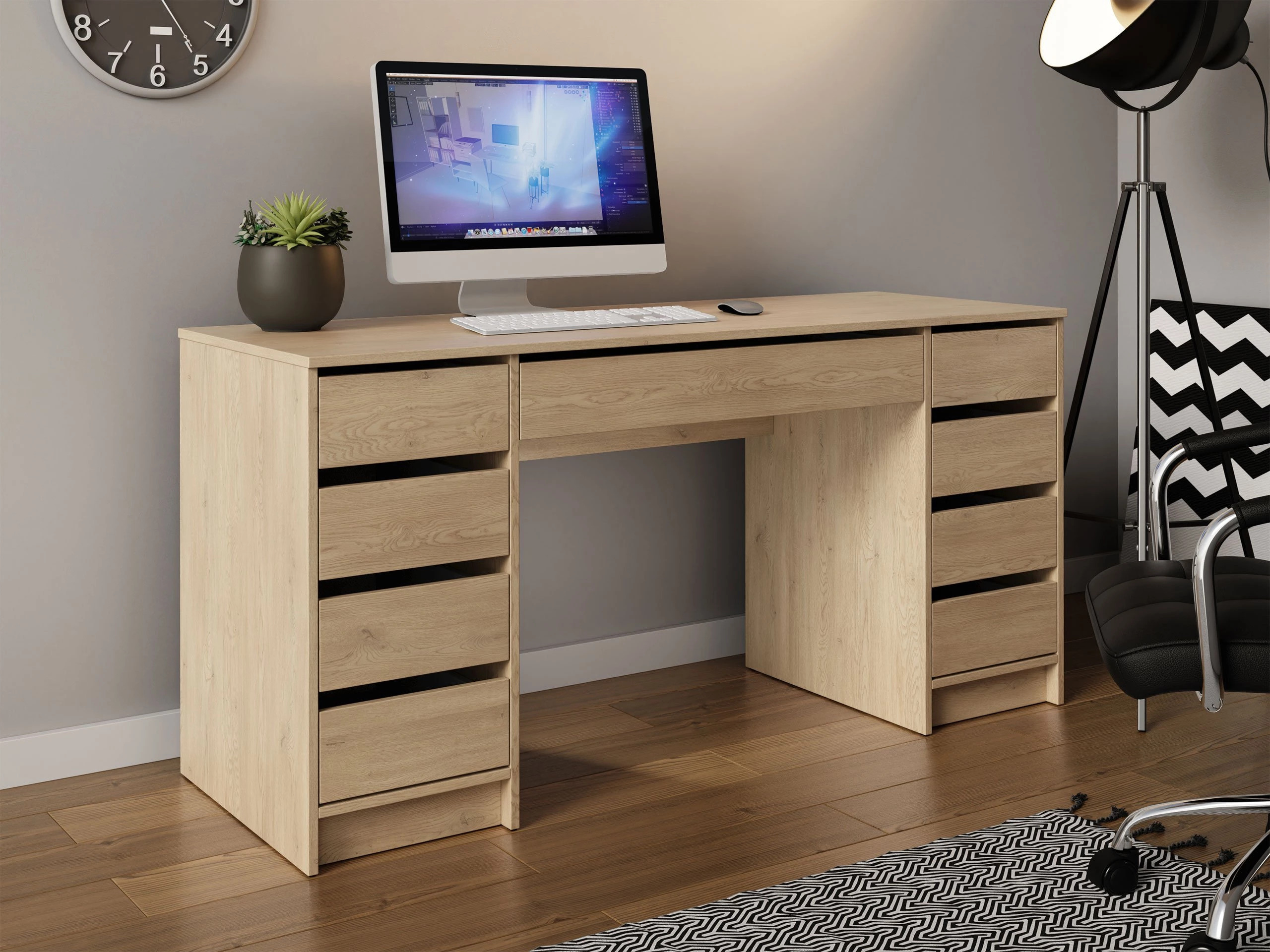 Bürotisch Comfivo Terros II (Eichenholzoptik)