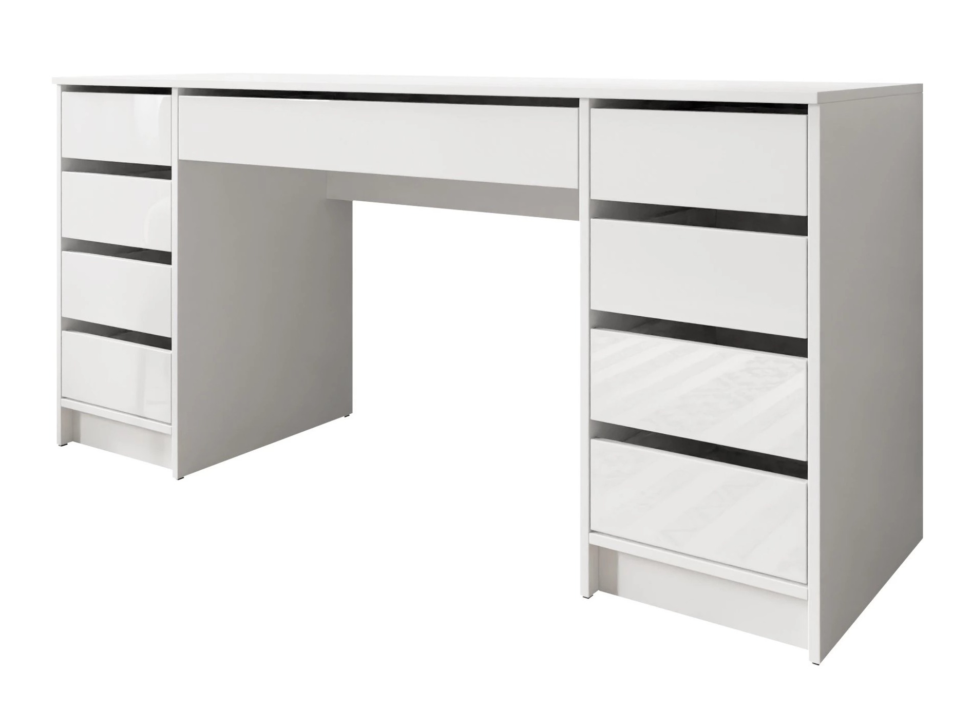 Bürotisch Comfivo Terros II (Weiß glänzend + Weiß)