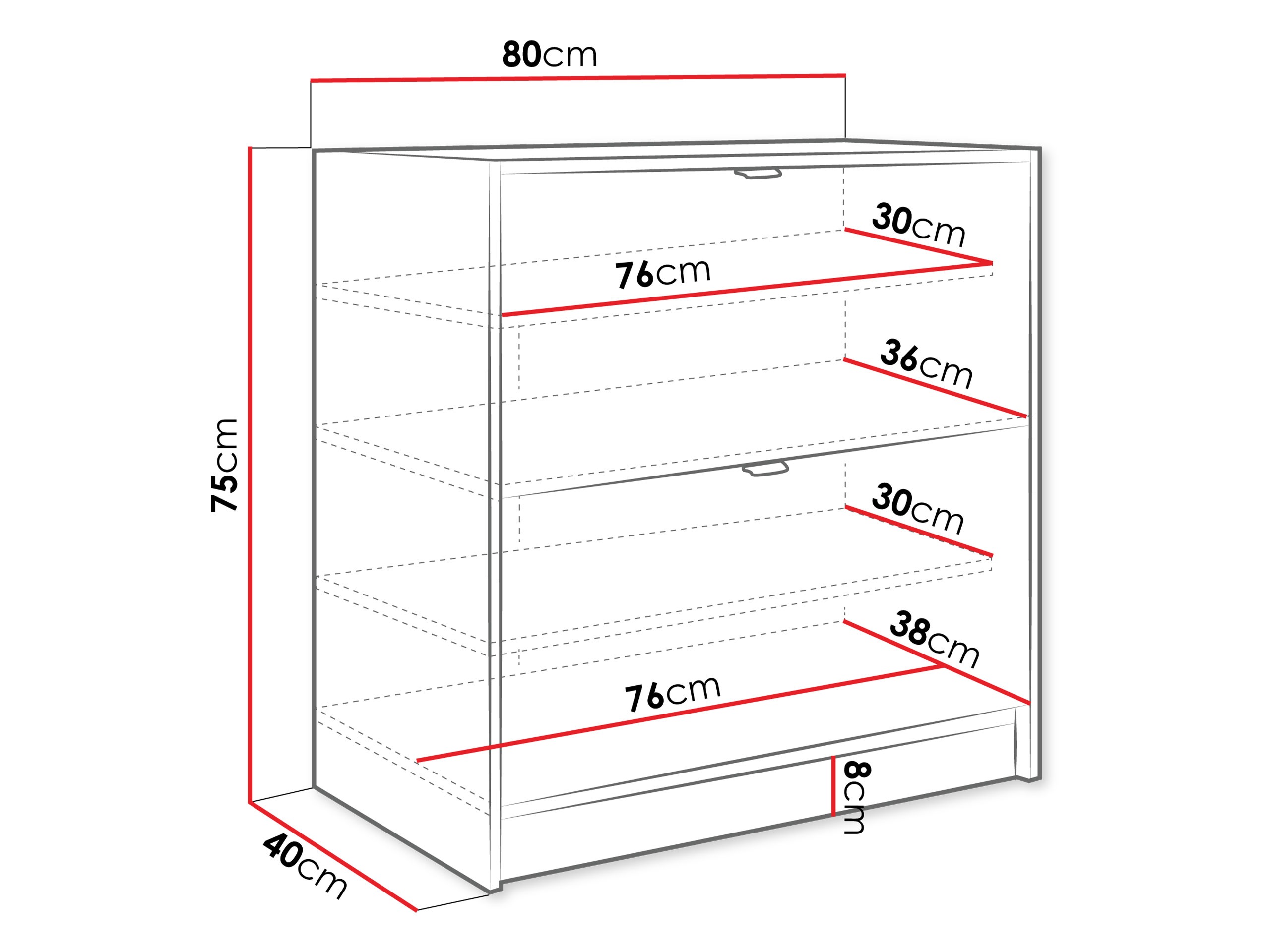 Schuhschrank Comfivo Velal II (Weiß)