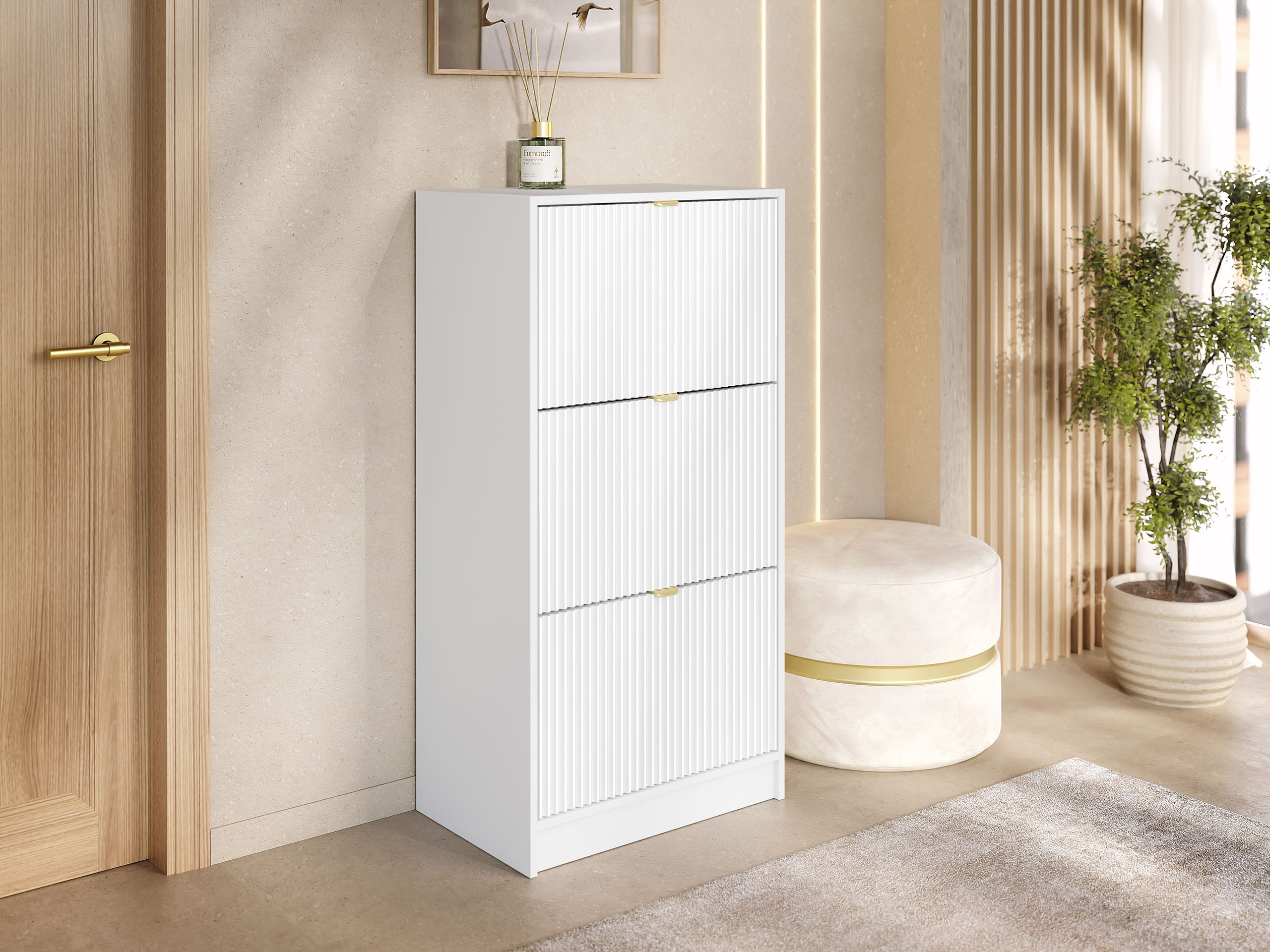 Schuhschrank Comfivo Velal III (Weiß)