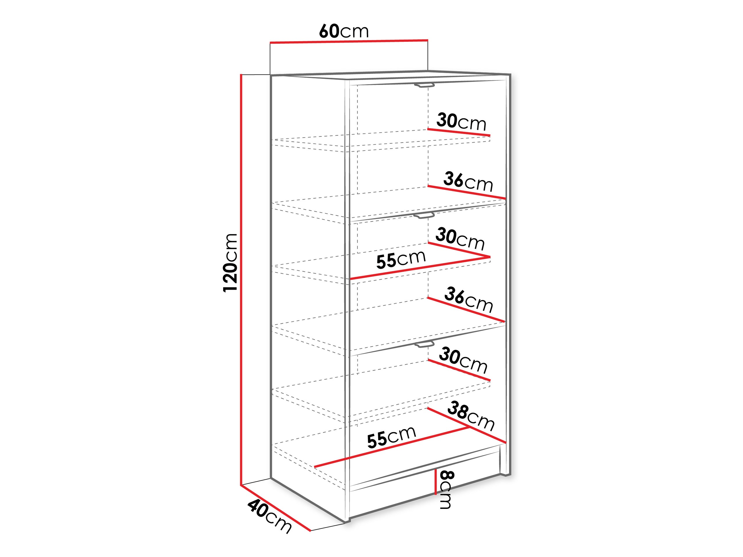 Schuhschrank Comfivo Velal III (Weiß)
