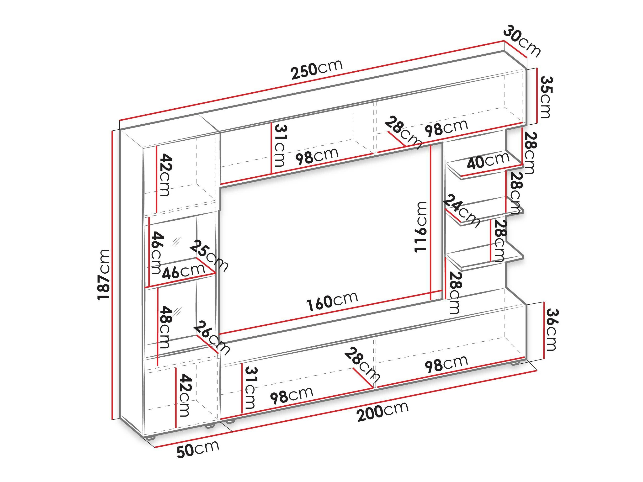 Wohnzimmer-Sets Comfivo 210 (Weiß + Beton)