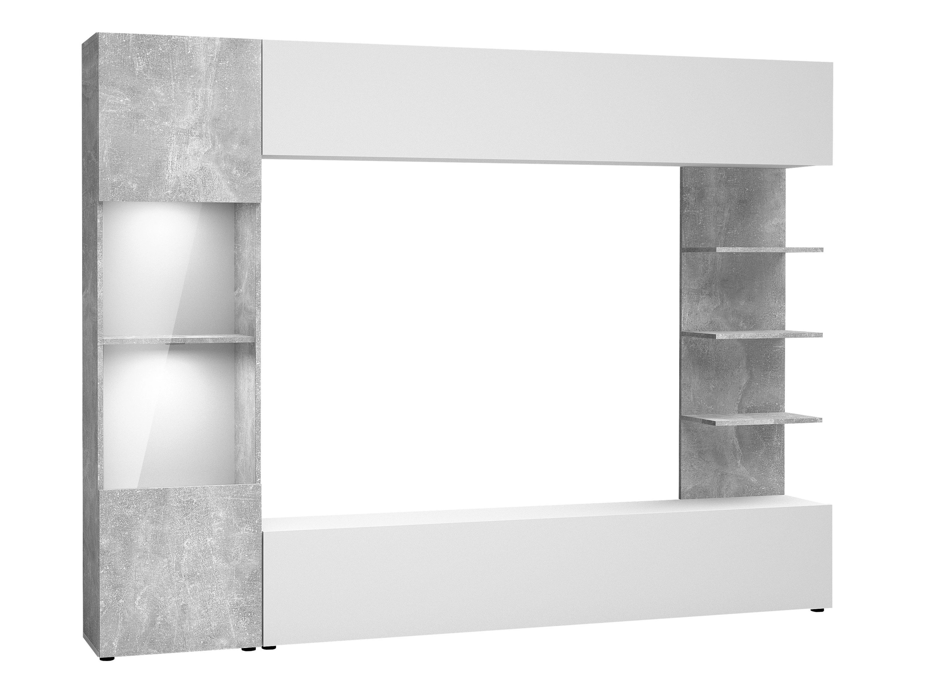 Wohnzimmer-Sets Comfivo 210 (Weiß + Beton)