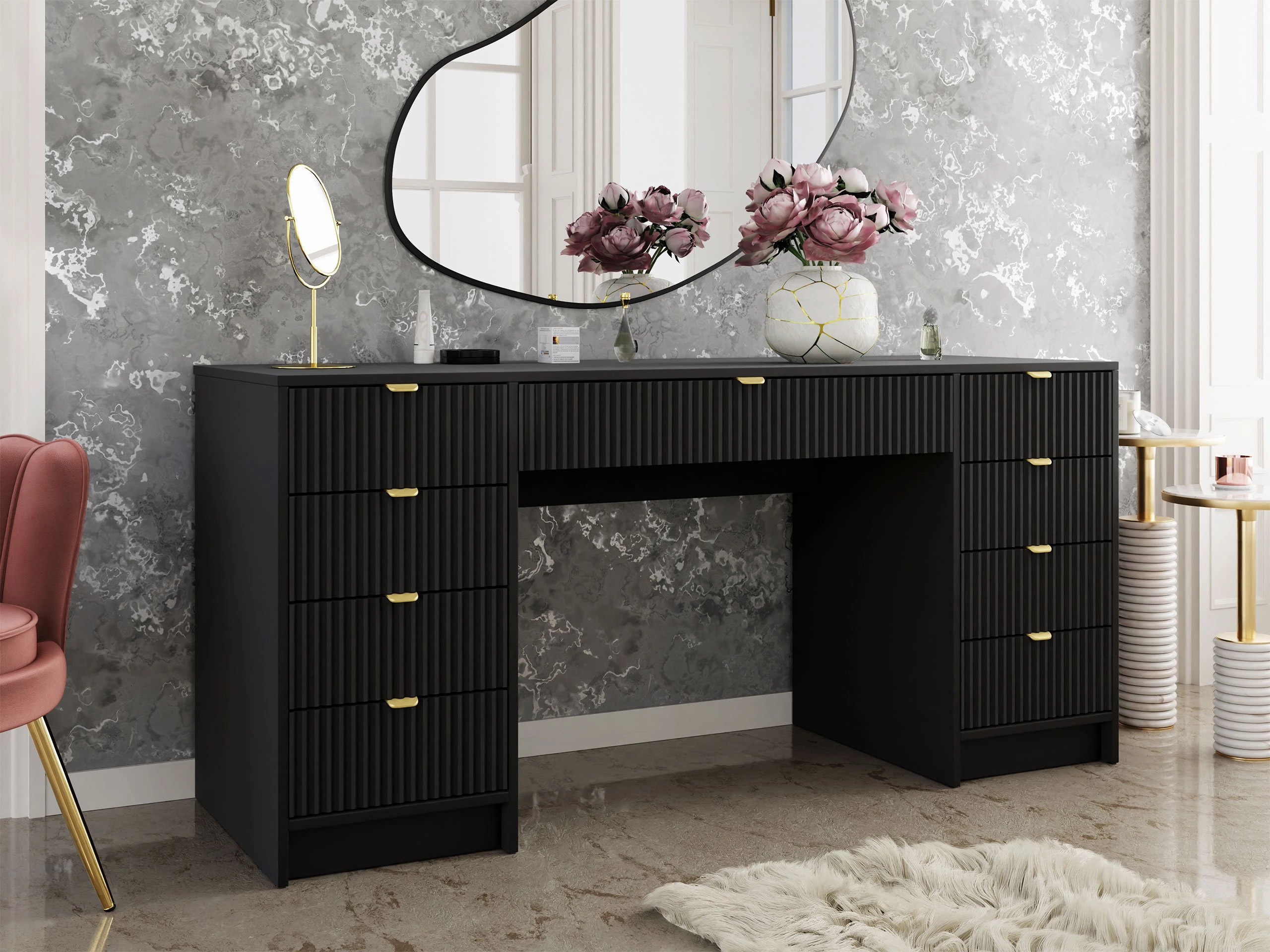 Bürotisch Comfivo Papilio I (Schwarz)