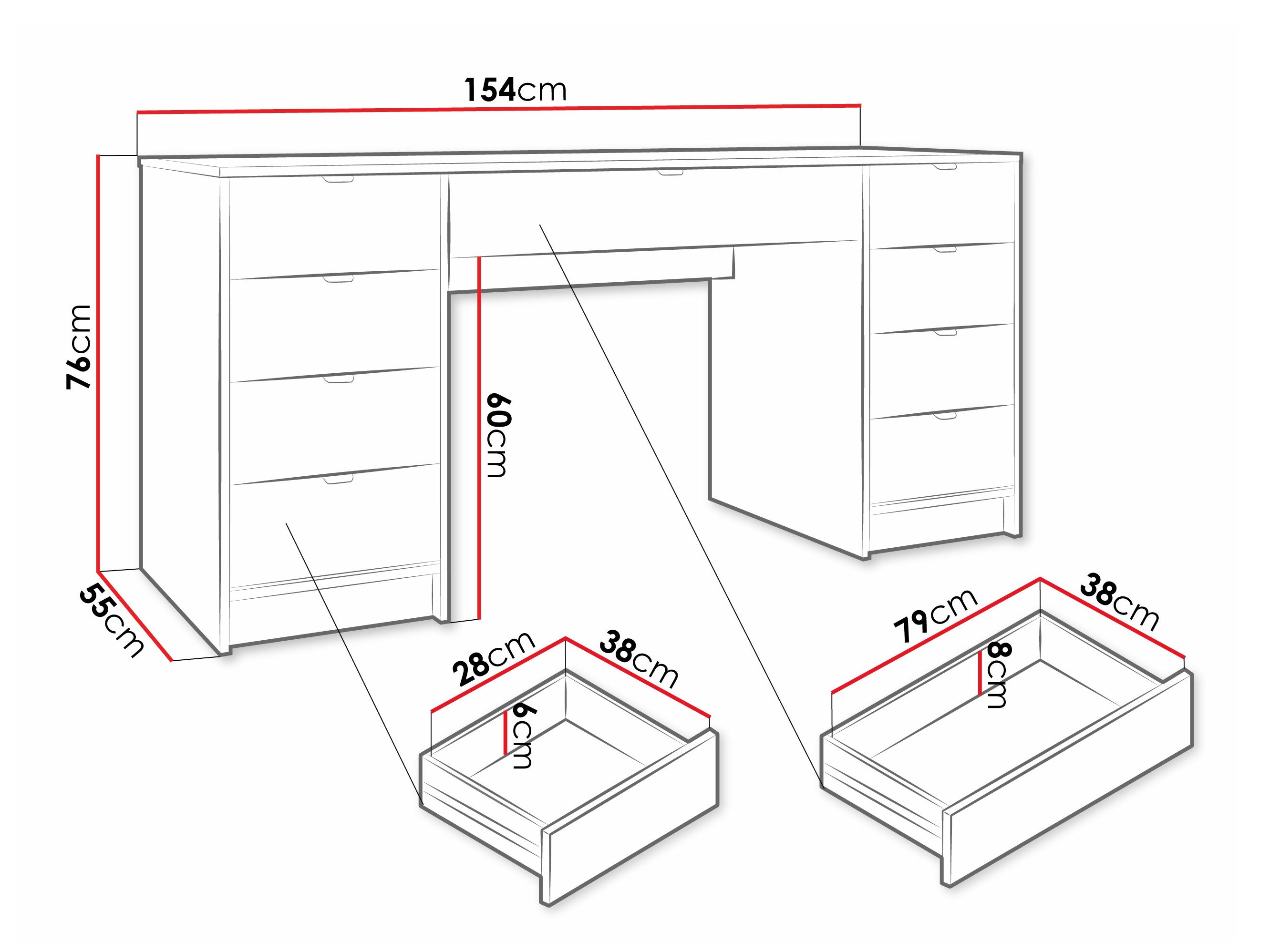 Bürotisch Comfivo Papilio I (Weiß)