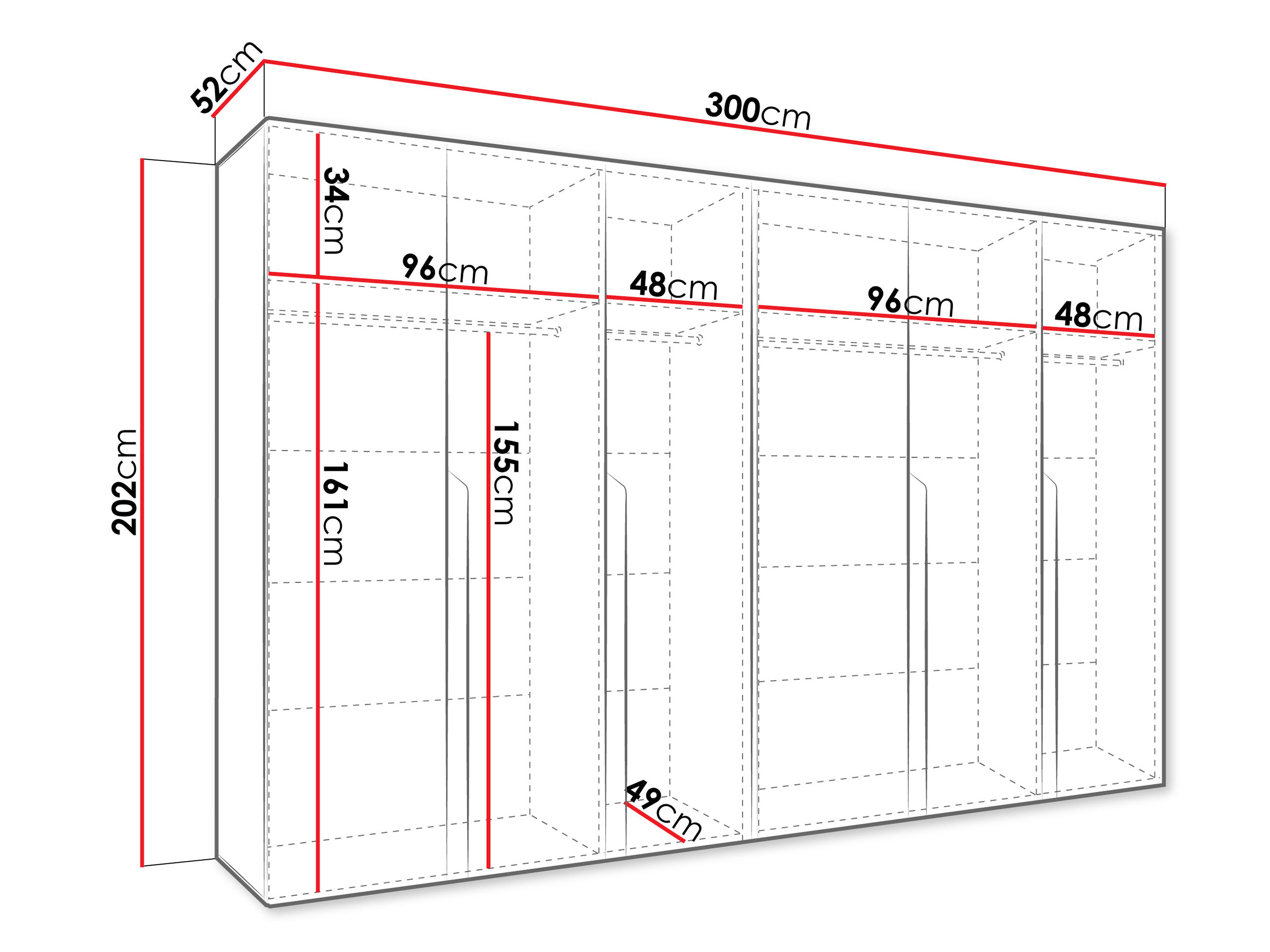 Kleiderschrank Hartford 583 (Kaschmir)