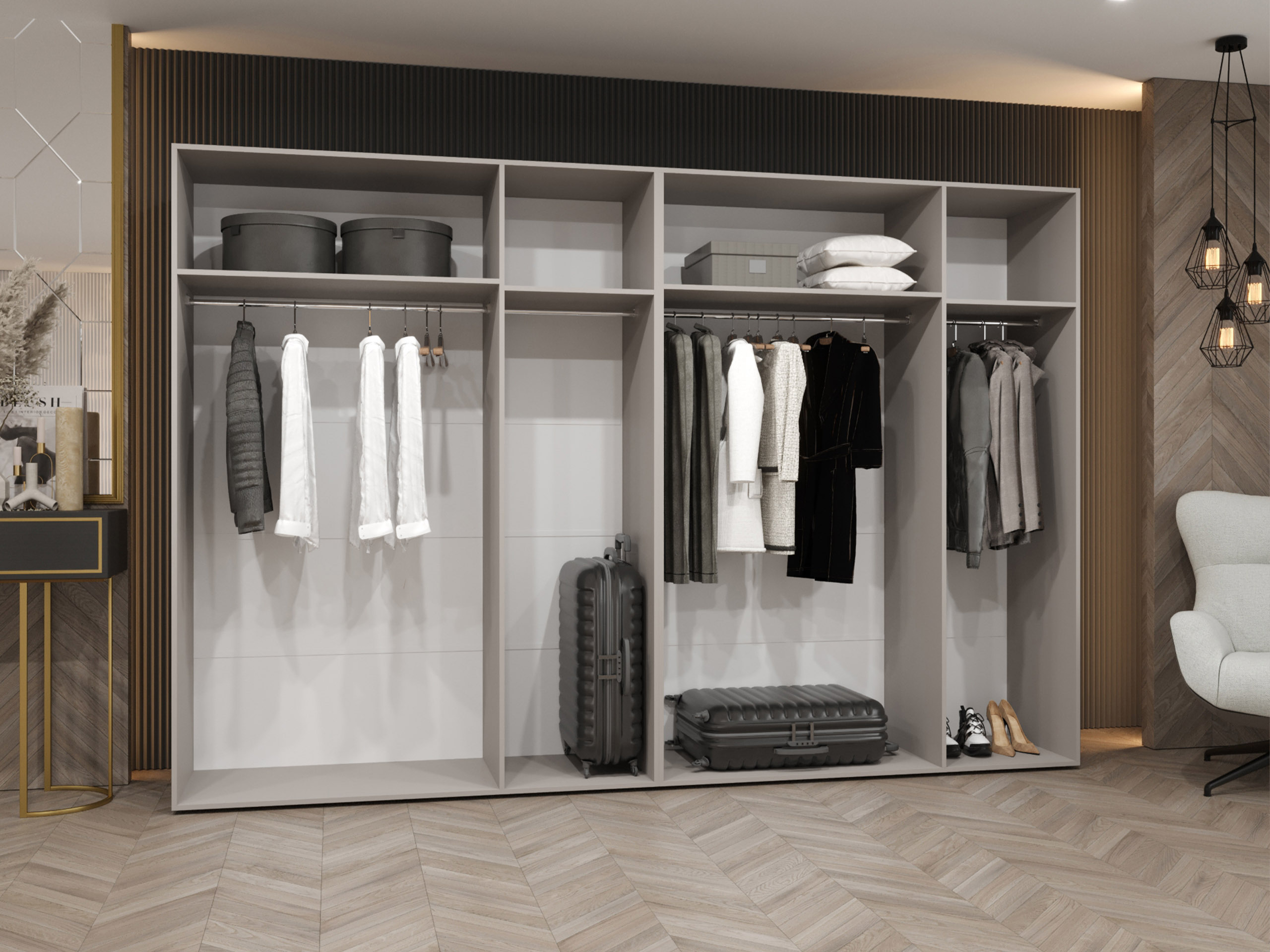 Kleiderschrank Hartford 583 (Kaschmir)