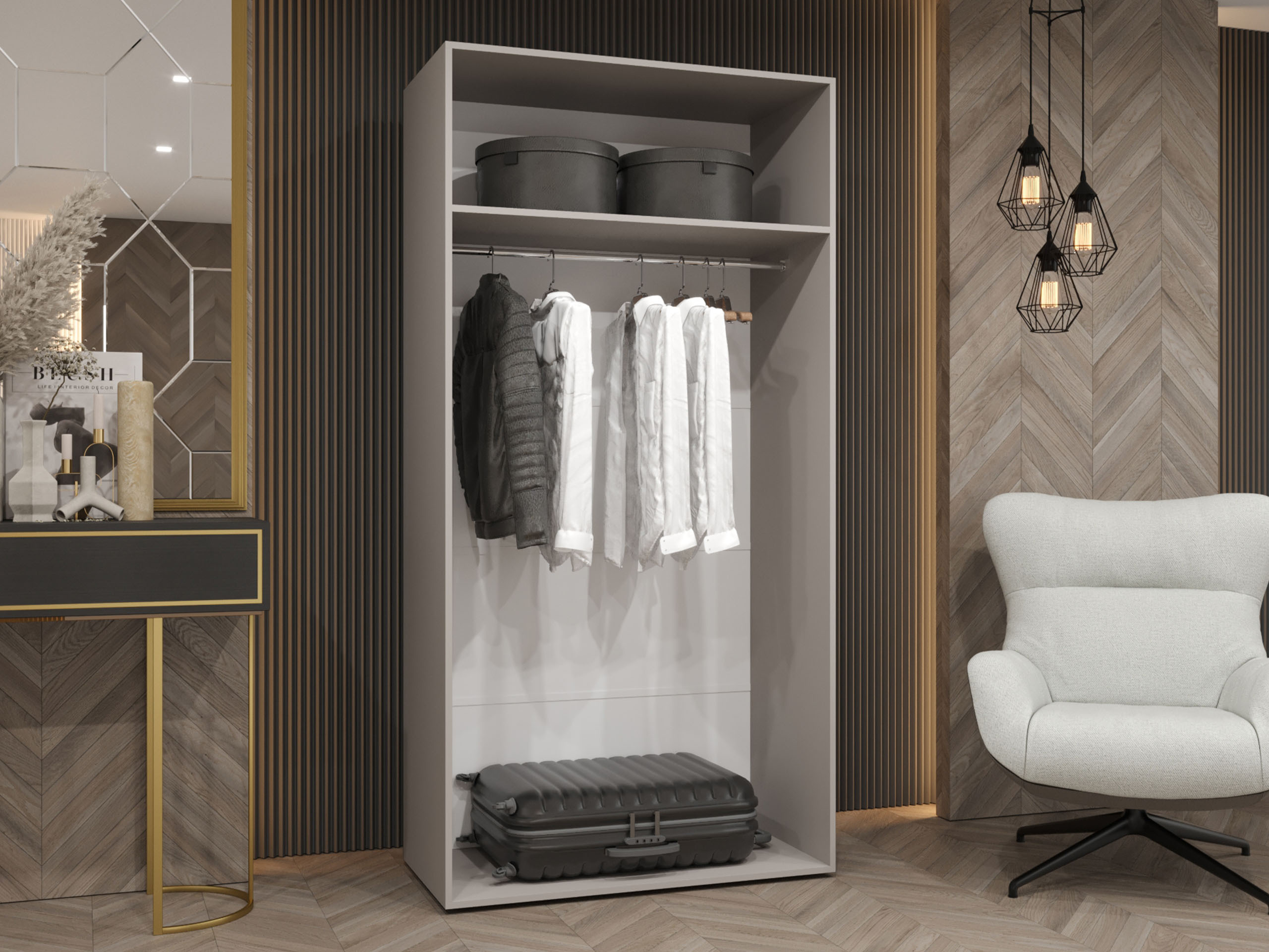 Kleiderschrank Hartford 584 (Kaschmir)