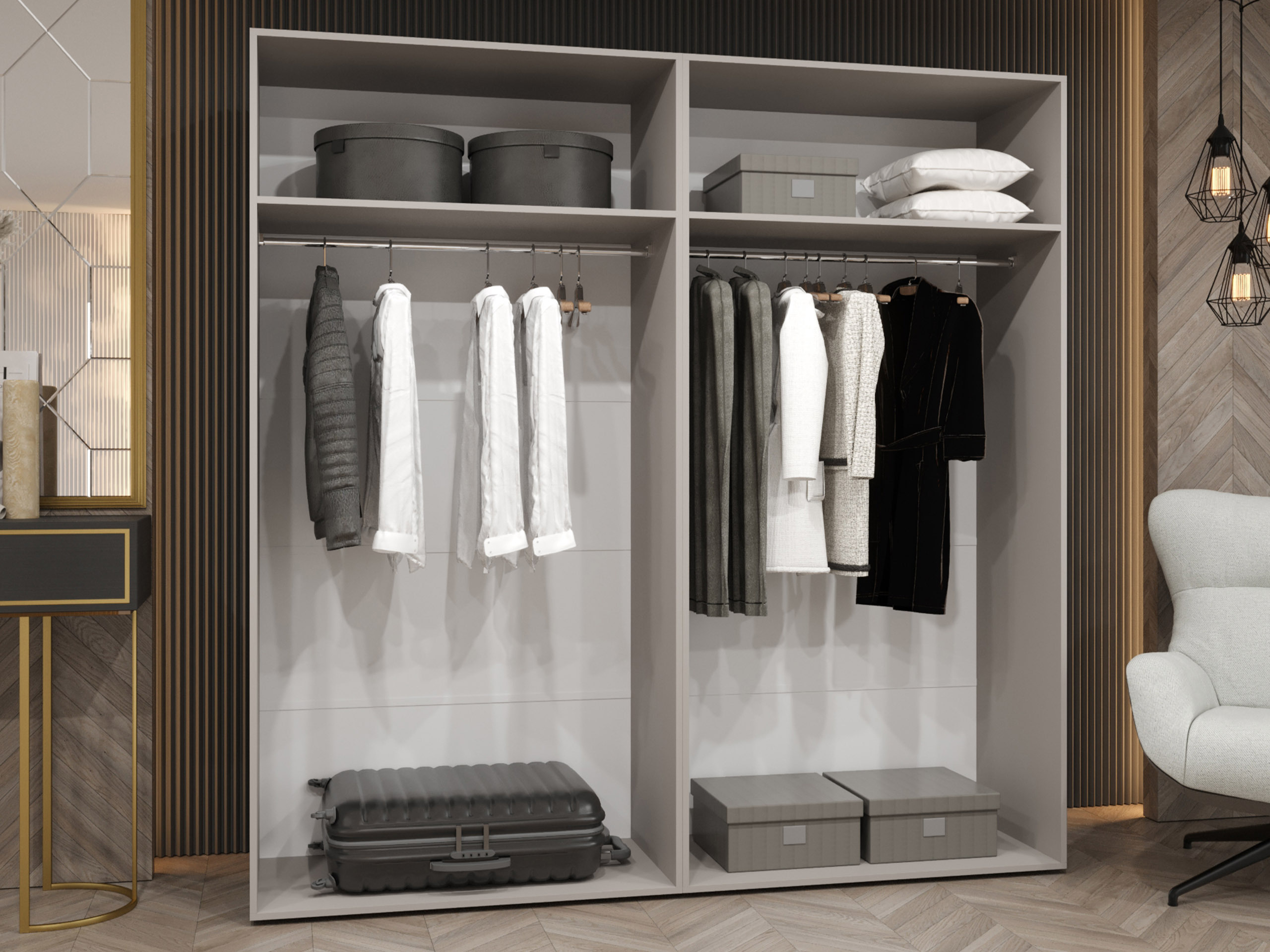 Kleiderschrank Hartford 586 (Schwarz)