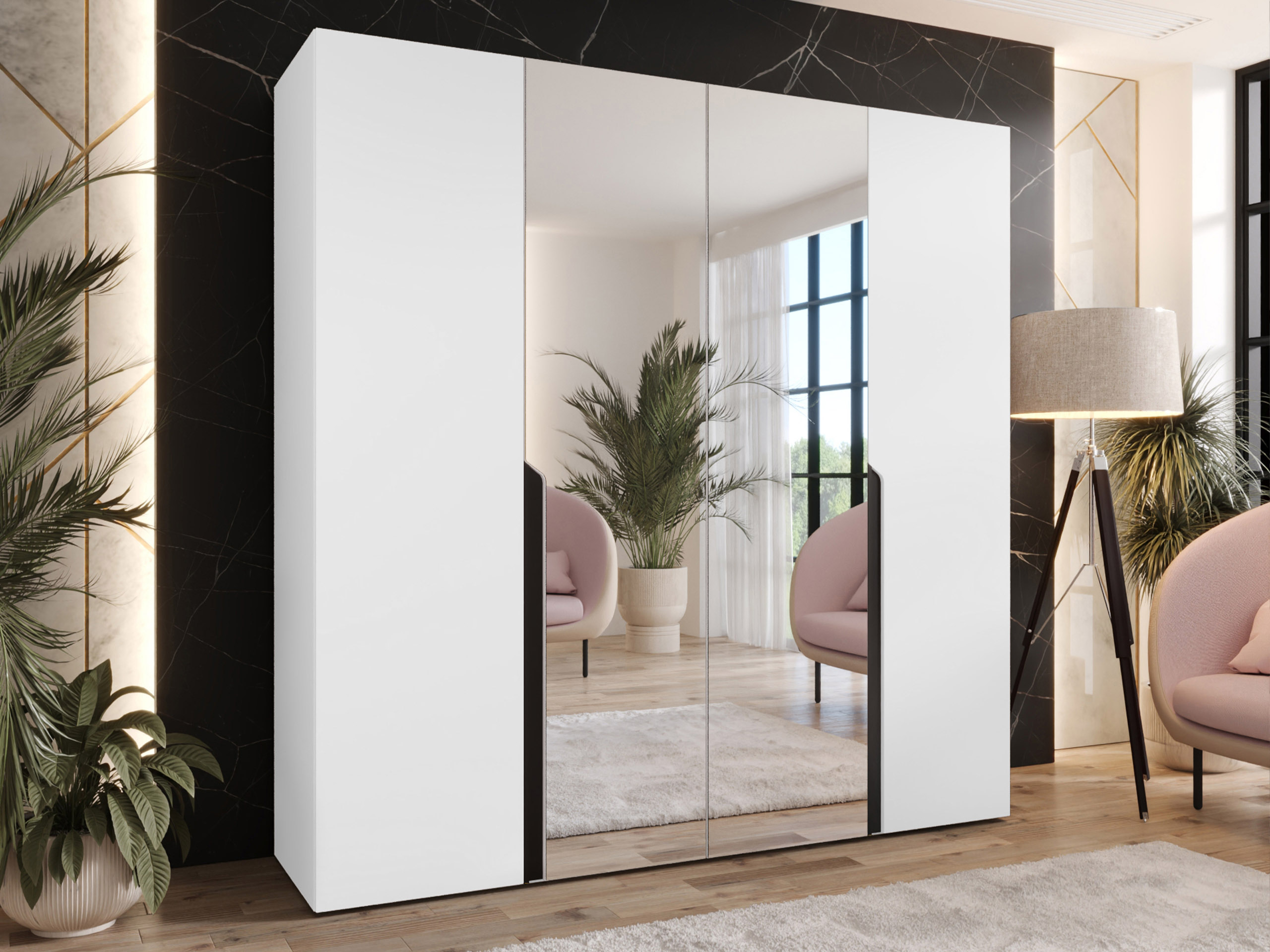 Kleiderschrank Hartford 586 (Weiß)