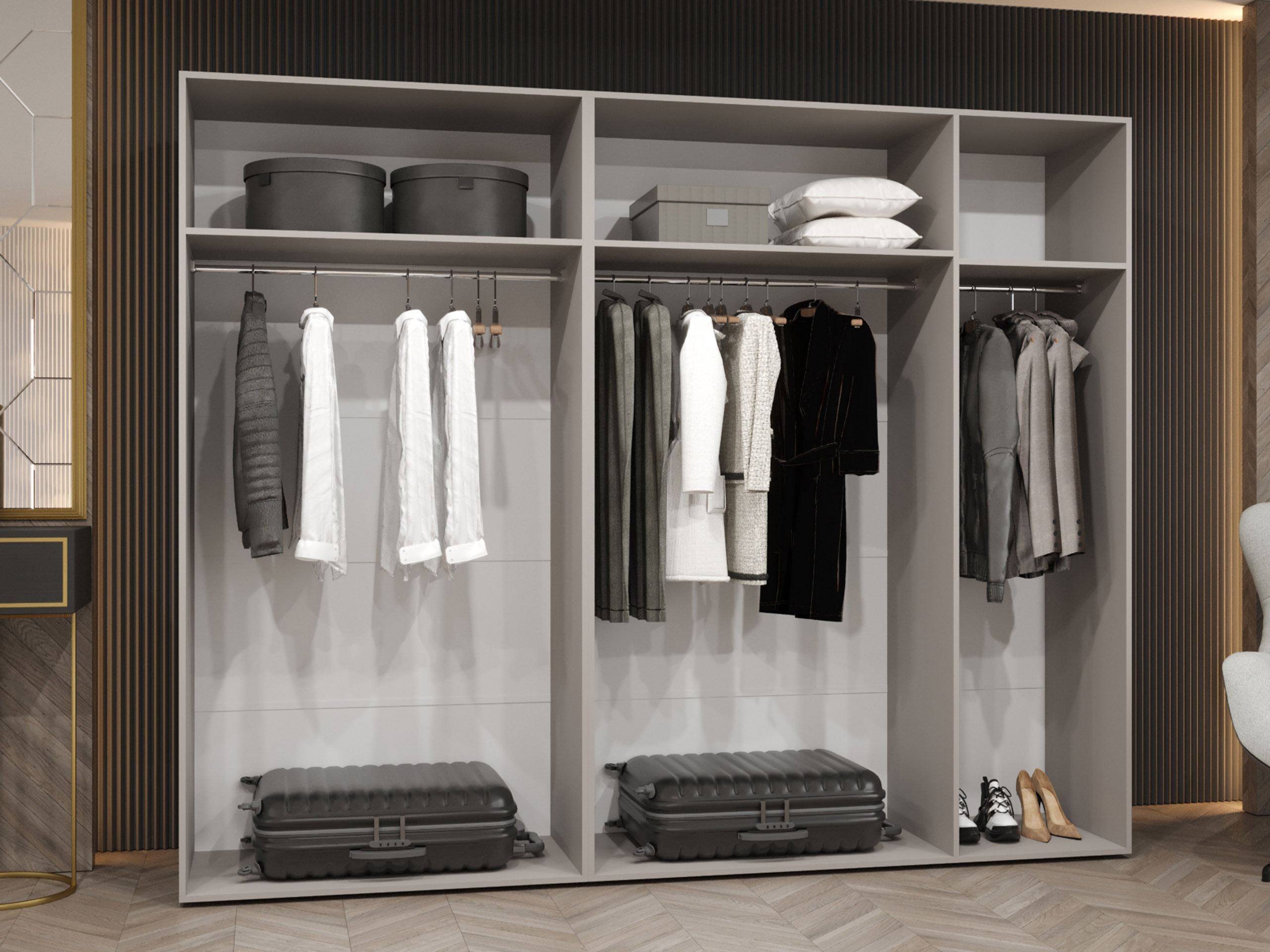 Kleiderschrank Hartford 587 (Schwarz)