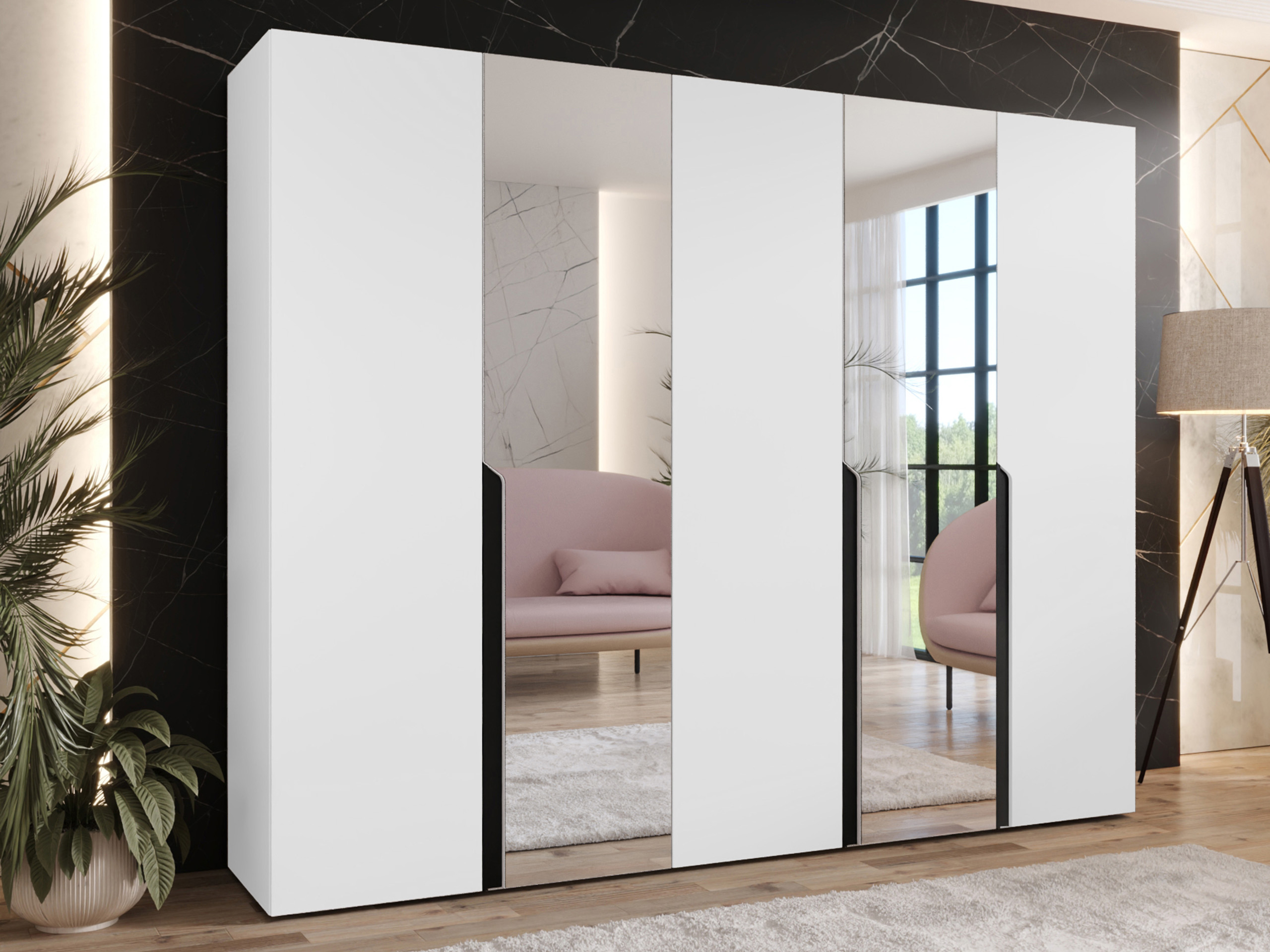 Kleiderschrank Hartford 587 (Weiß)
