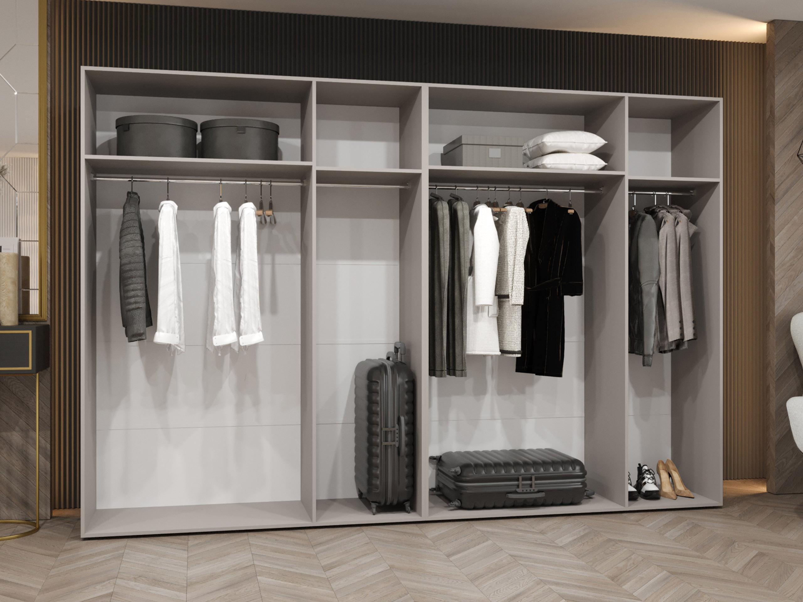 Kleiderschrank Hartford 588 (Weiß)