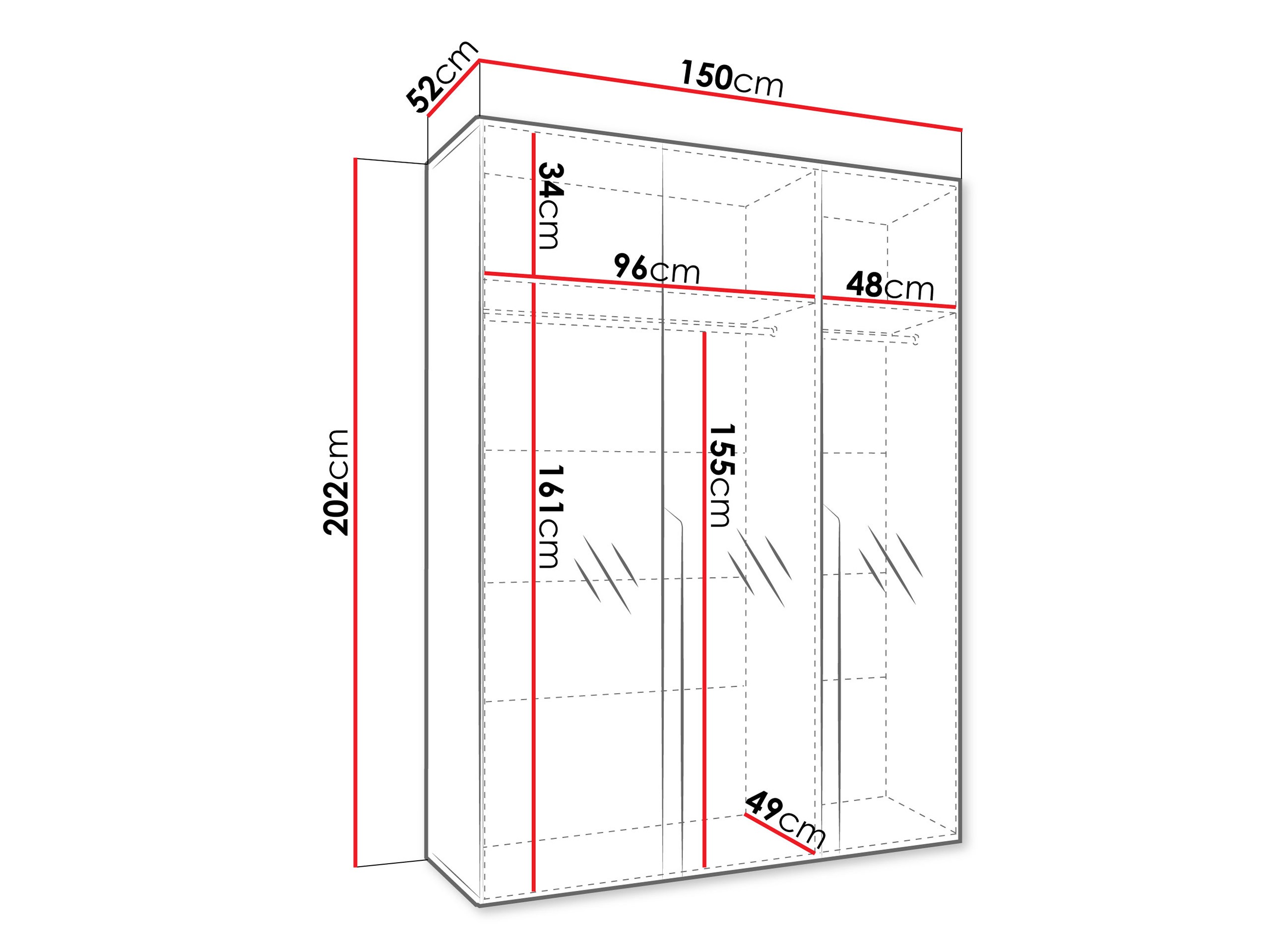 Kleiderschrank Hartford 590 (Kaschmir)