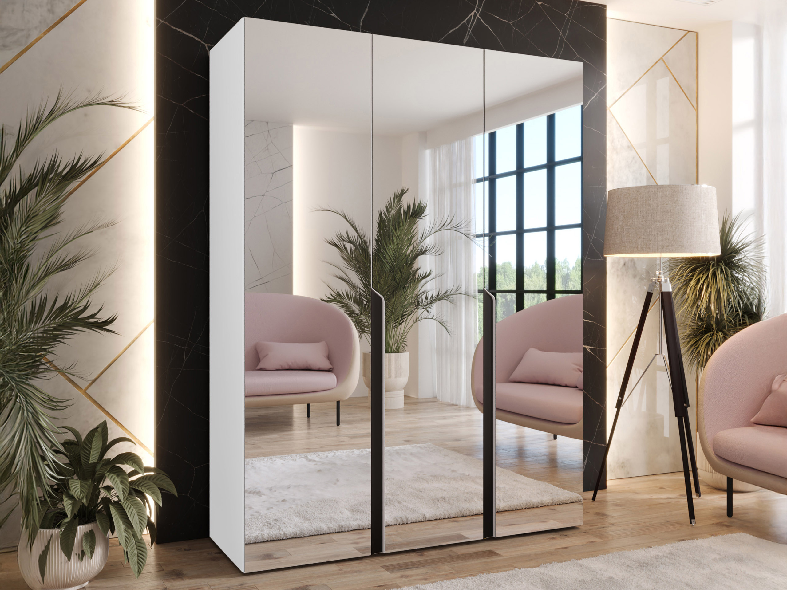 Kleiderschrank Hartford 590 (Weiß)