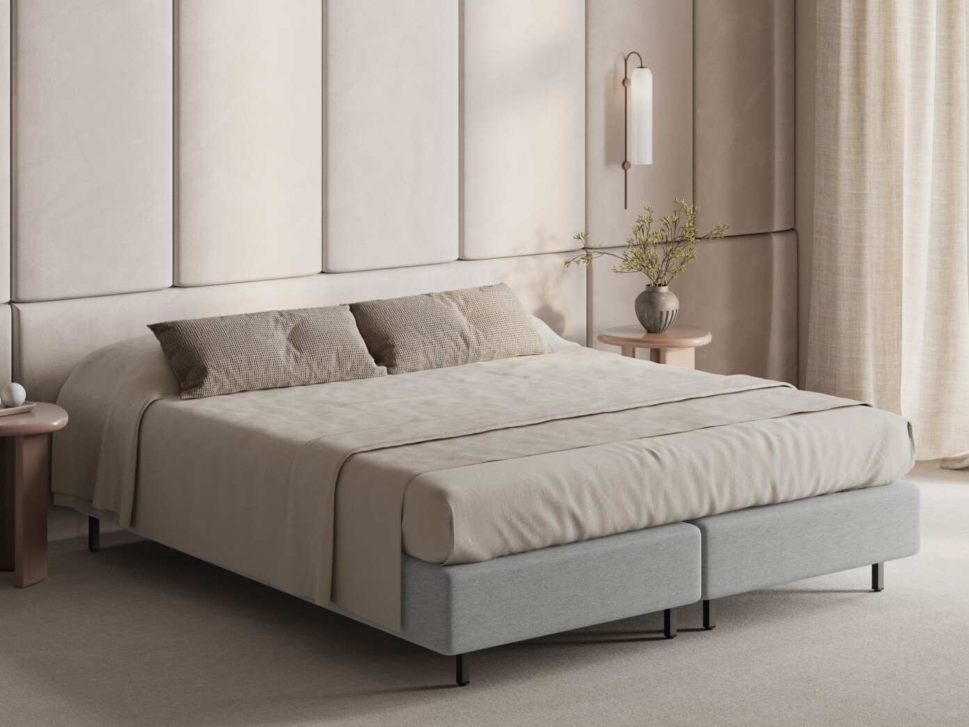 Bett Beckley 339 (Babel Hell Grau)