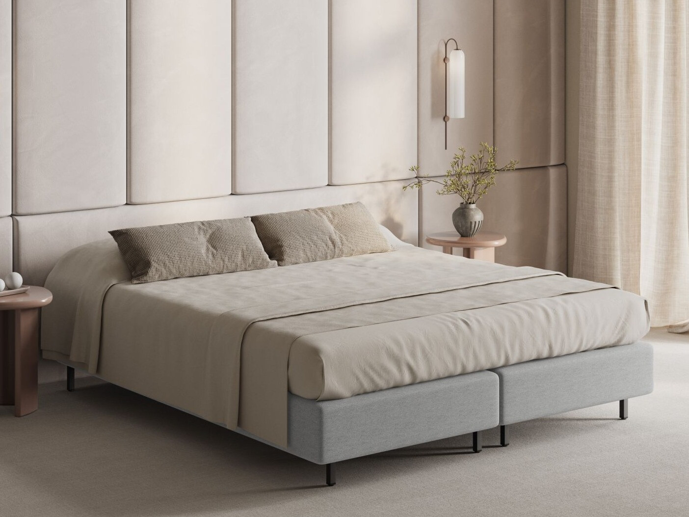 Bett Beckley 339 (Babel Hell Grau)