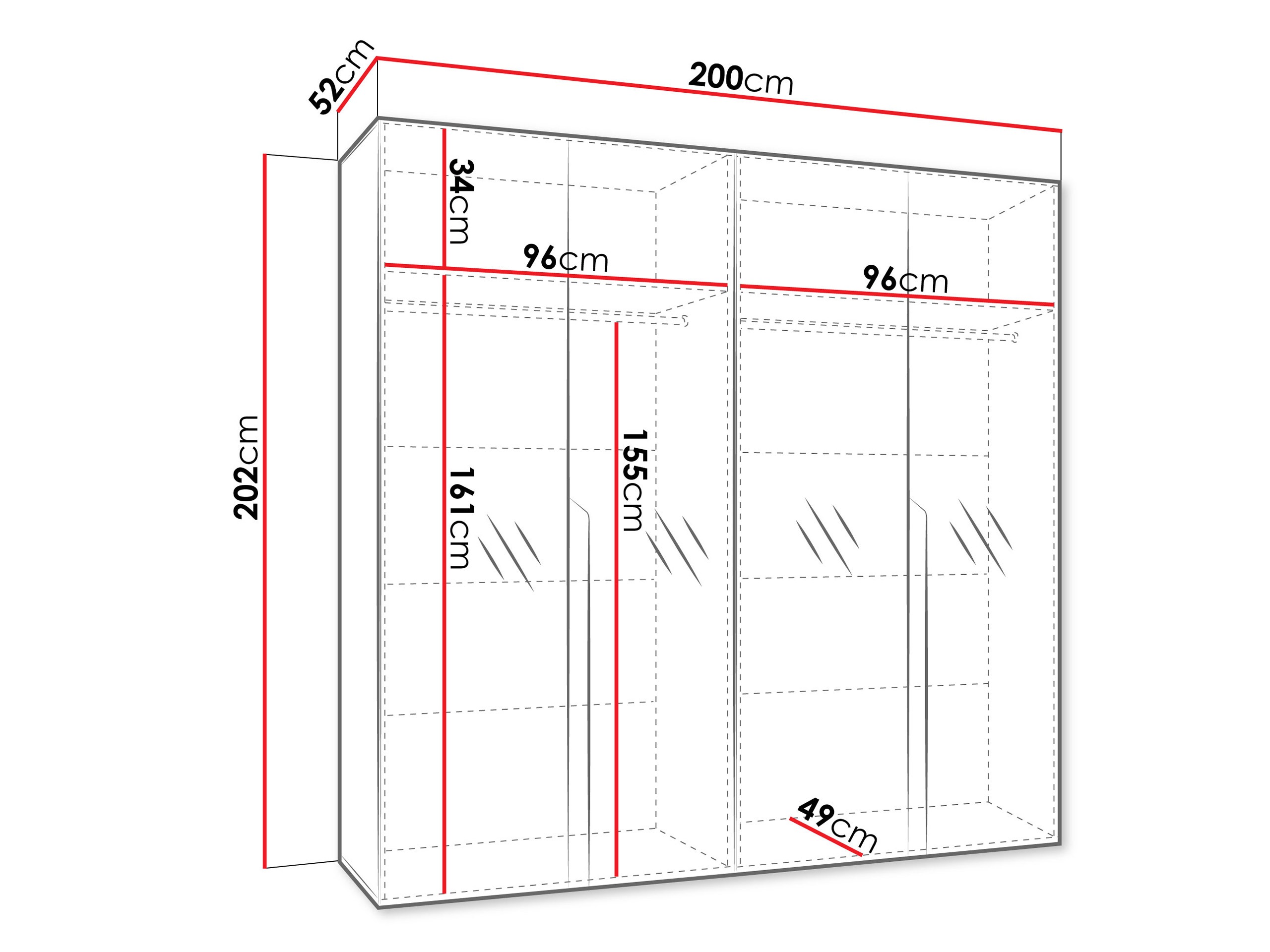 Kleiderschrank Hartford 591 (Kaschmir)