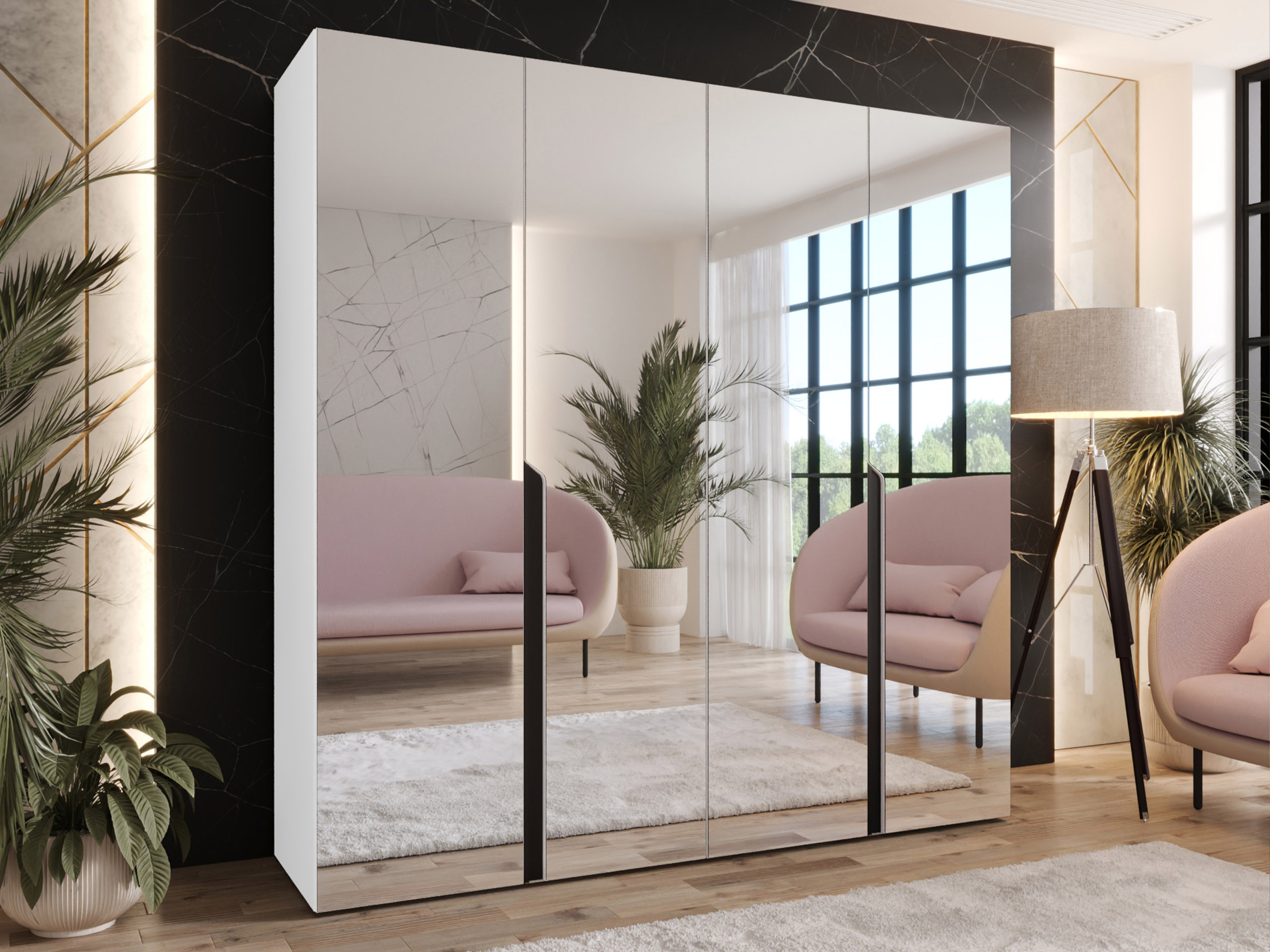 Kleiderschrank Hartford 591 (Weiß)