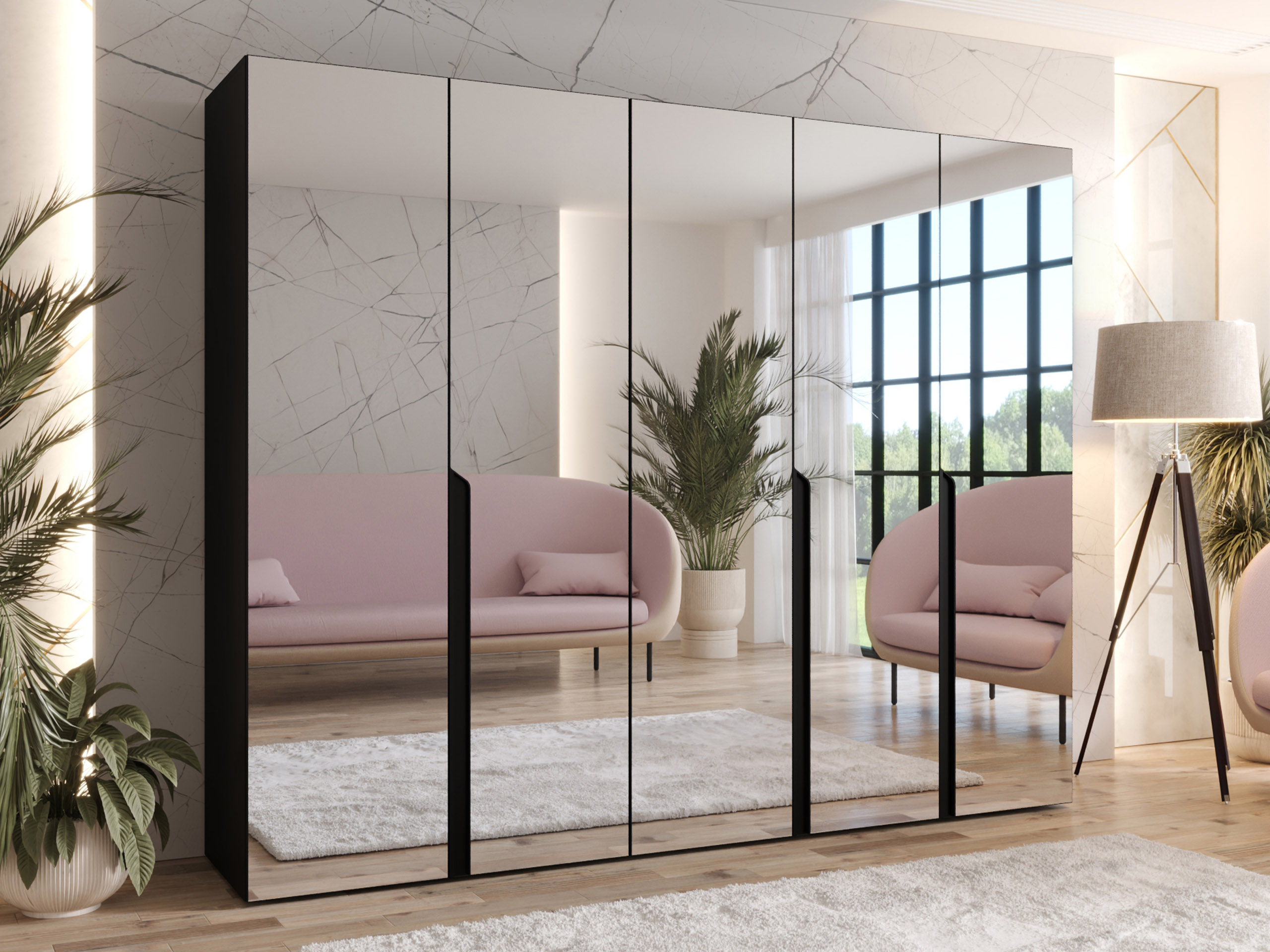 Kleiderschrank Hartford 592 (Schwarz)