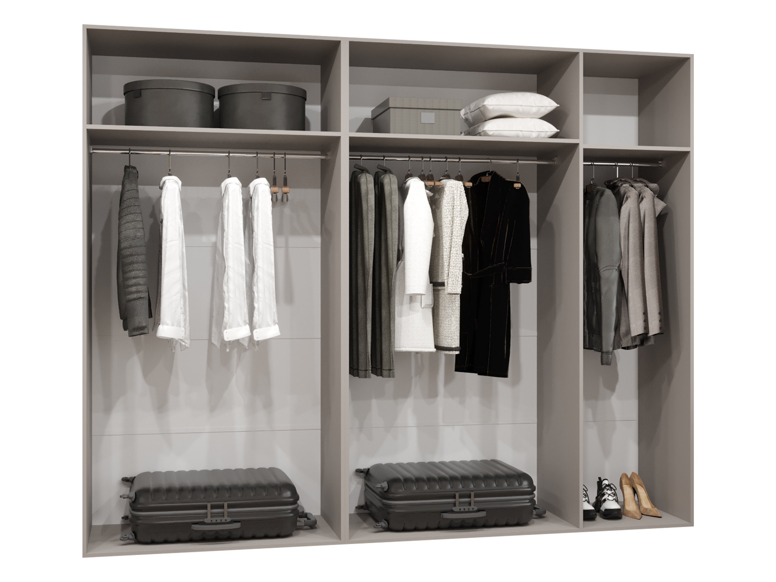 Kleiderschrank Hartford 592 (Weiß)