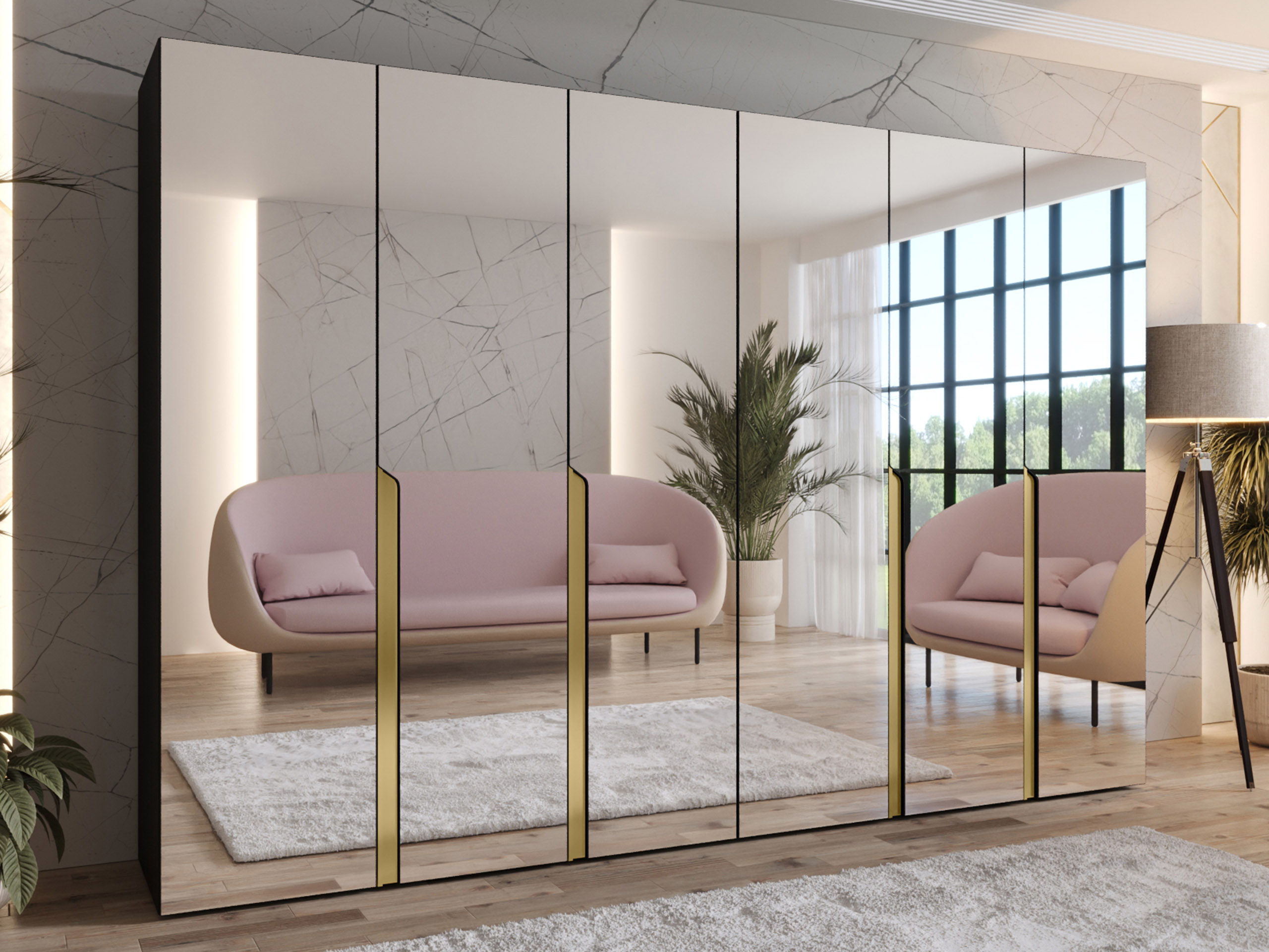 Kleiderschrank Hartford 593 (Schwarz)