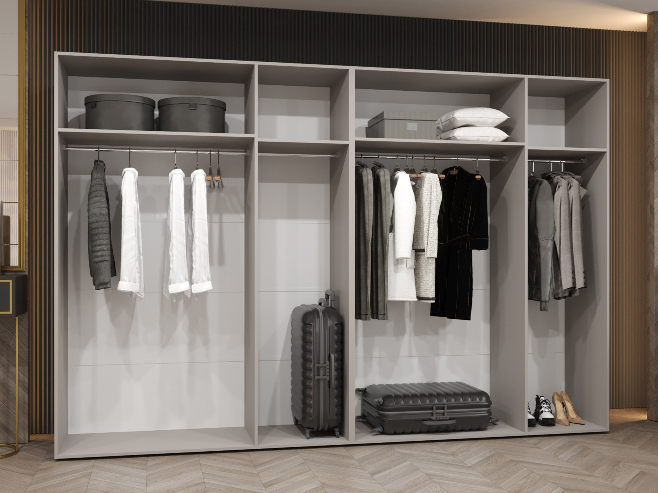 Kleiderschrank Hartford 593 (Schwarz)